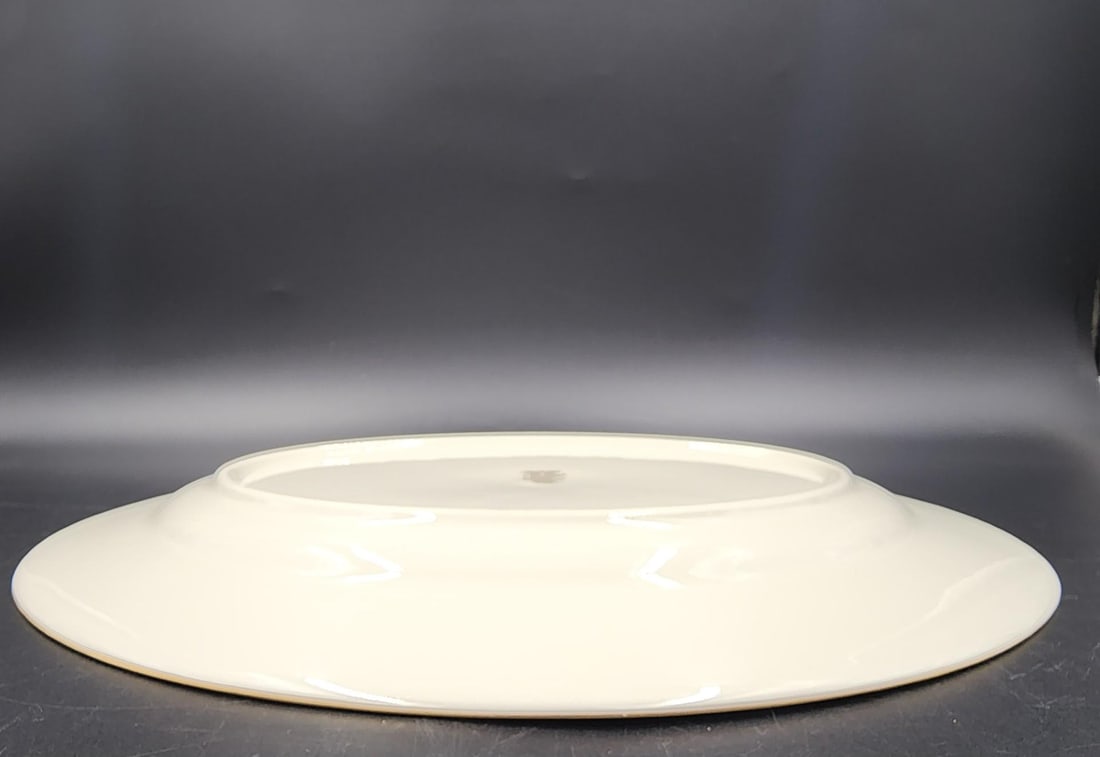 Vintage Lenox Mountain View Fine Bone China Oval Serving Platter With 24k Gold Trim - 10