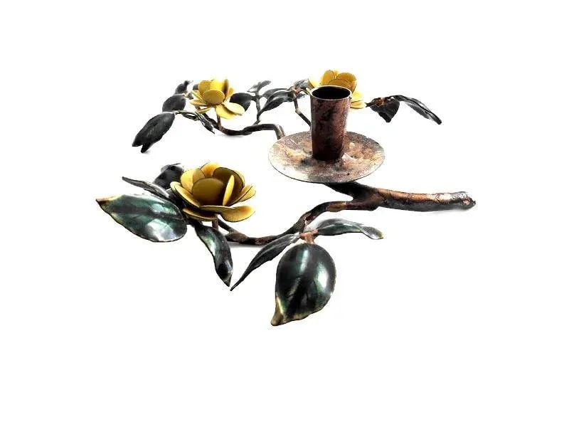 1980s Bovano Enamel on Copper Candle Holder - 2