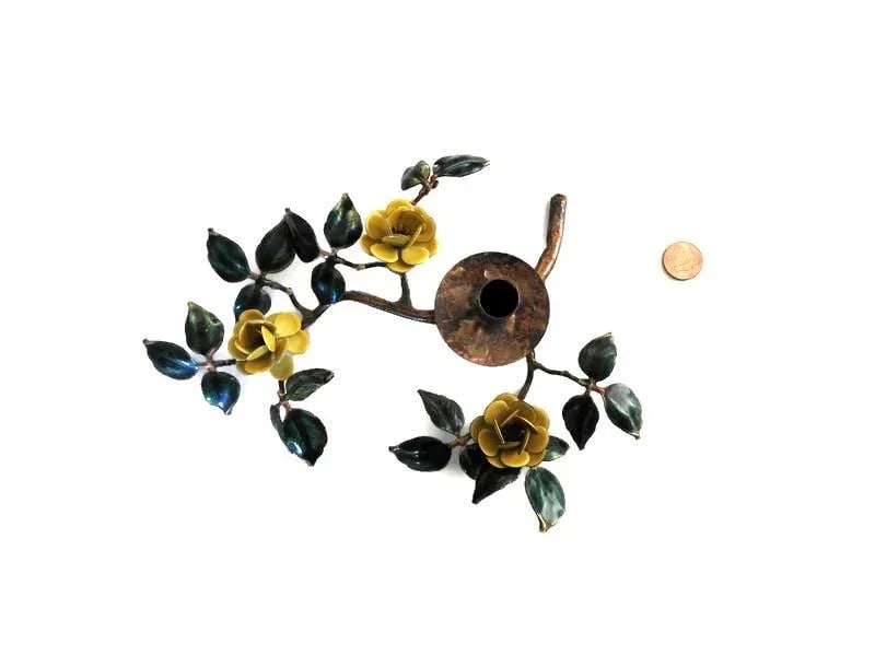 1980s Bovano Enamel on Copper Candle Holder - 4