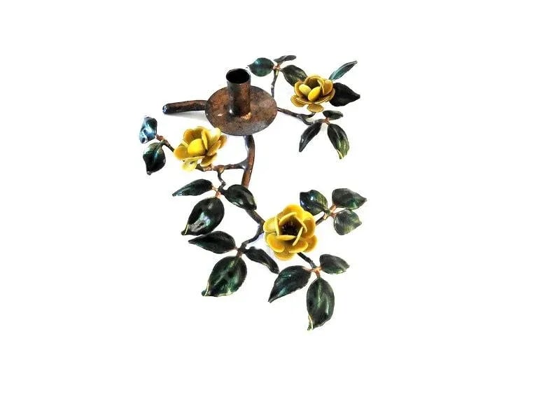1980s Bovano Enamel on Copper Candle Holder - 5