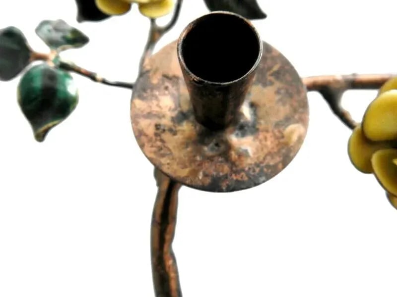 1980s Bovano Enamel on Copper Candle Holder - 6