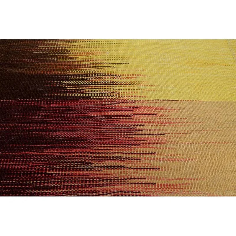 Handwoven Scandinavian Style Persian Kilim Rug 3'8'' X 4'9'' - 4