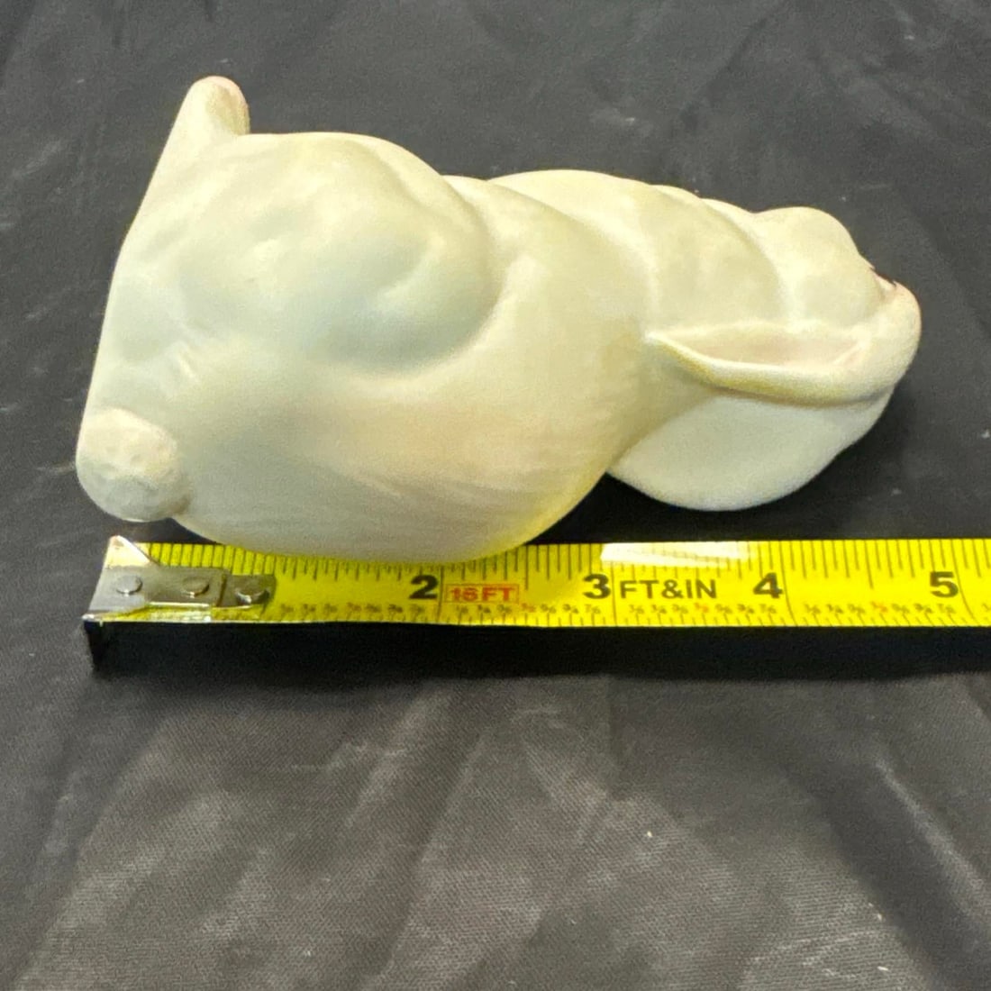 Cybis Bunny Figurines Mr Snowball & Bon Bon Bisque Porcelain Rabbit Set 1981 VTG - 10