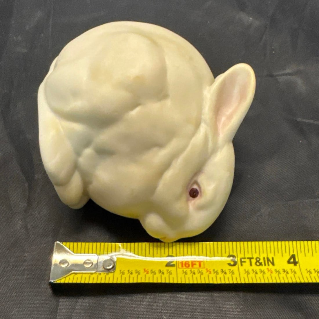 Cybis Bunny Figurines Mr Snowball & Bon Bon Bisque Porcelain Rabbit Set 1981 VTG - 9