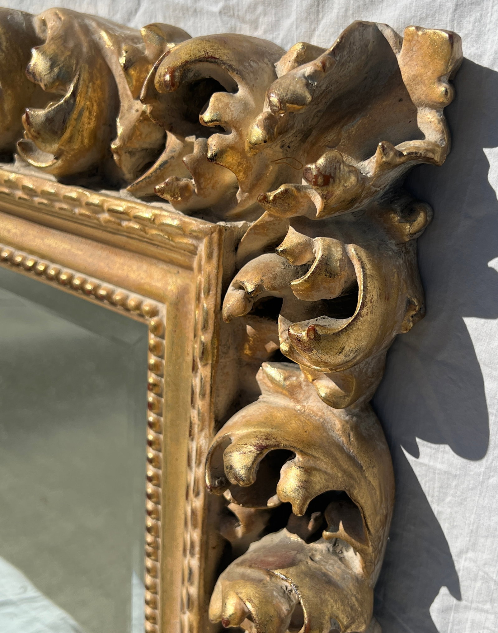 Vintage Florentine Style Shell & Acanthus Leaf Mirror - 10
