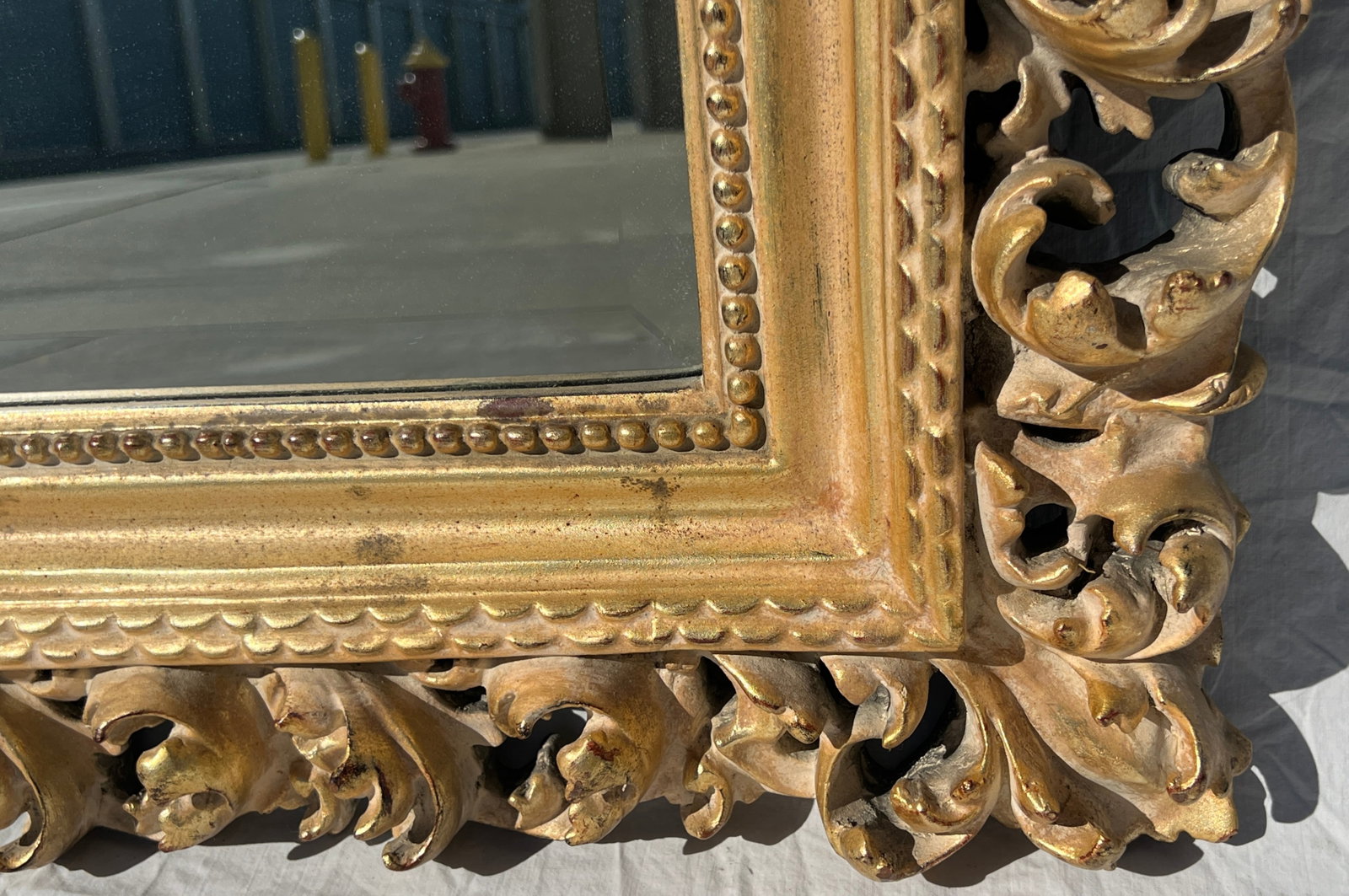 Vintage Florentine Style Shell & Acanthus Leaf Mirror - 12