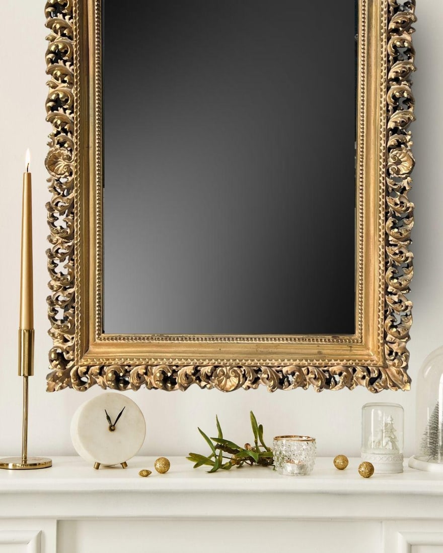 Vintage Florentine Style Shell & Acanthus Leaf Mirror - 2