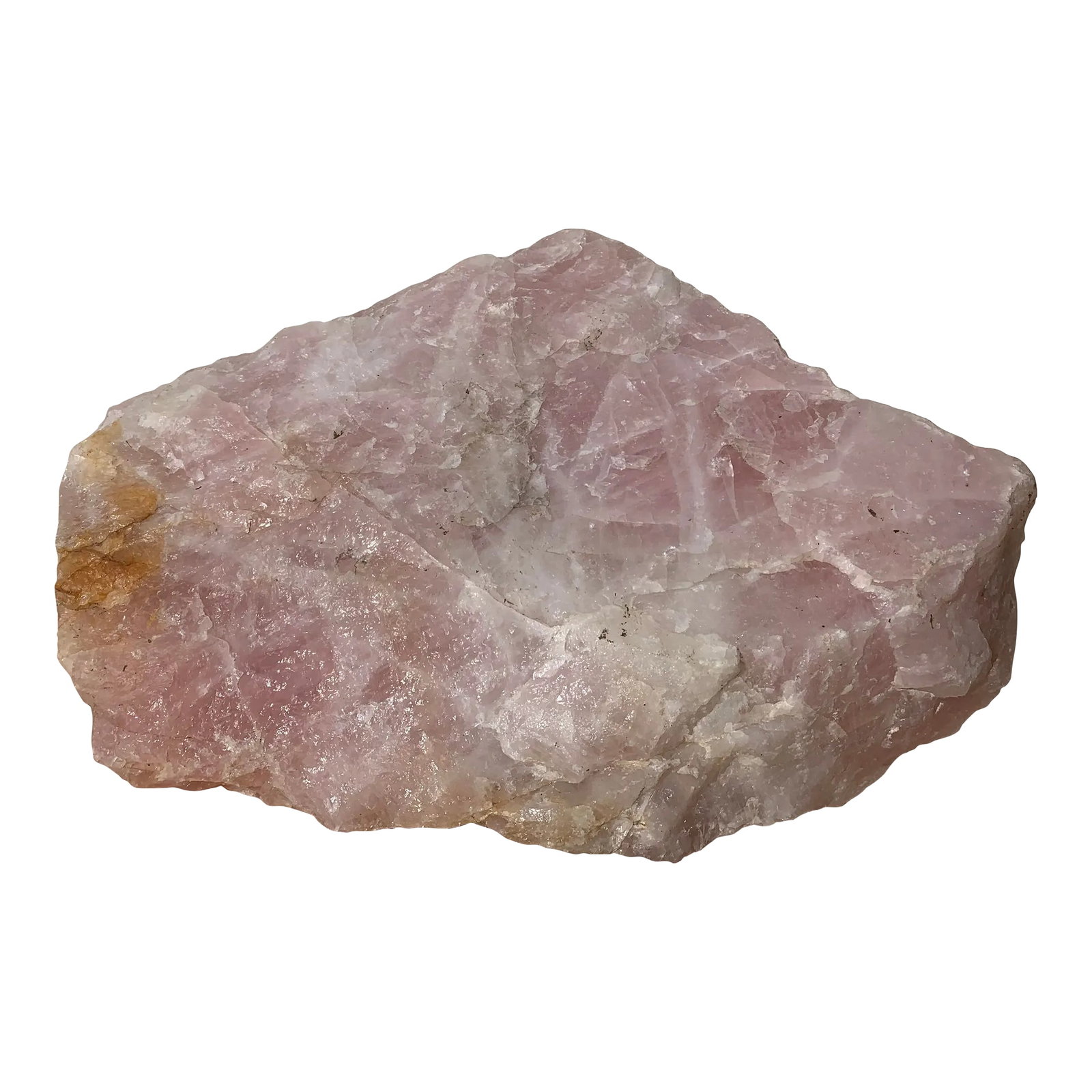 1980s Large Raw Rose Quartz Crystal Stone