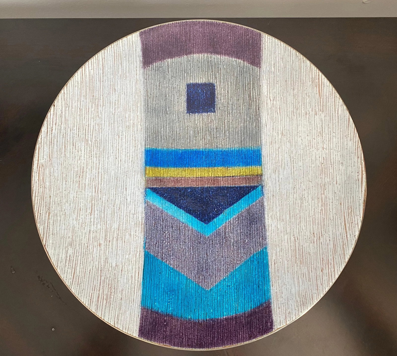 1980 Large Studio Del Campo Enamel Center Piece - 10