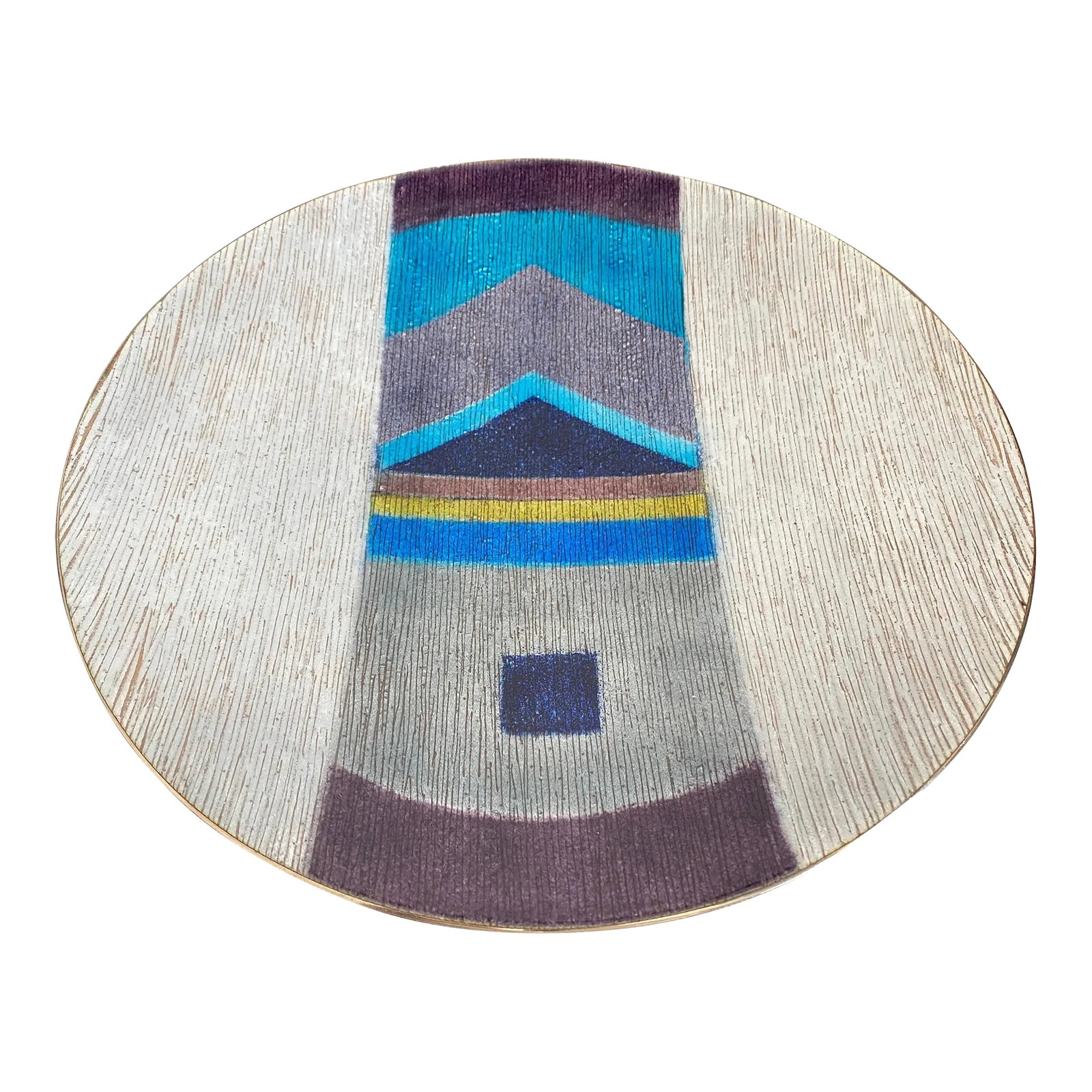 1980 Large Studio Del Campo Enamel Center Piece (1 of 13)