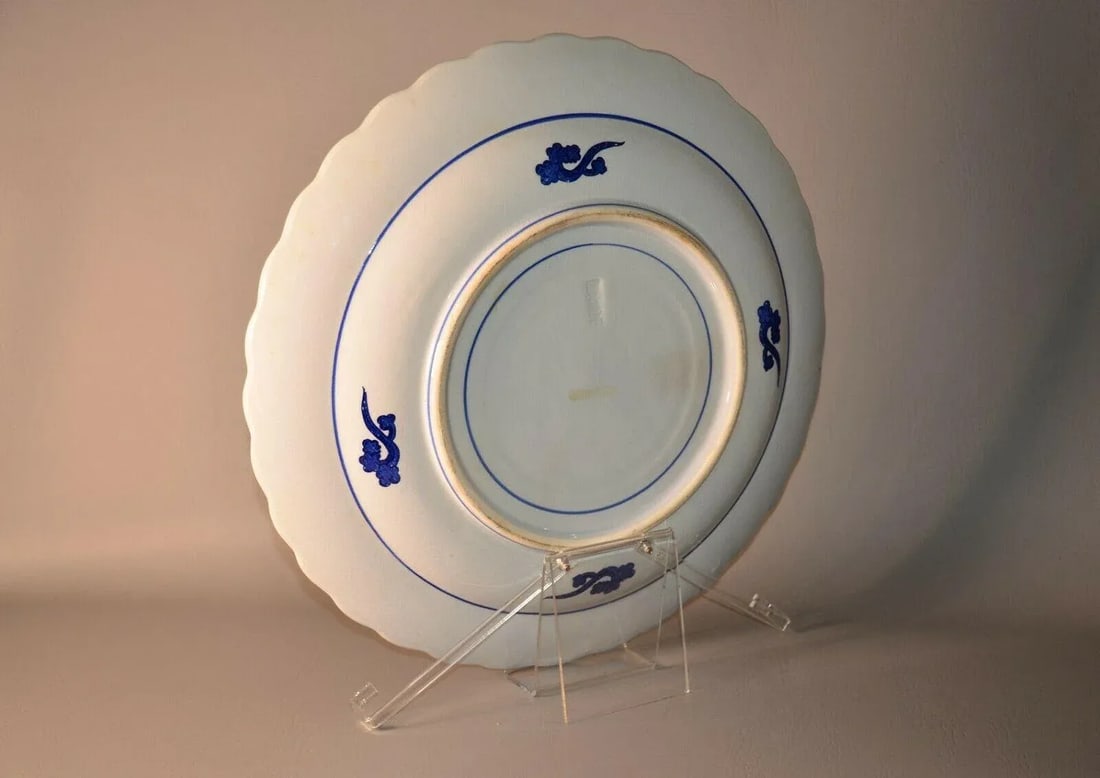 Antique Original Japanese Imari Porcelain Meiji Artist Seal Hand Painted Gilded Serving Platter Char - 6