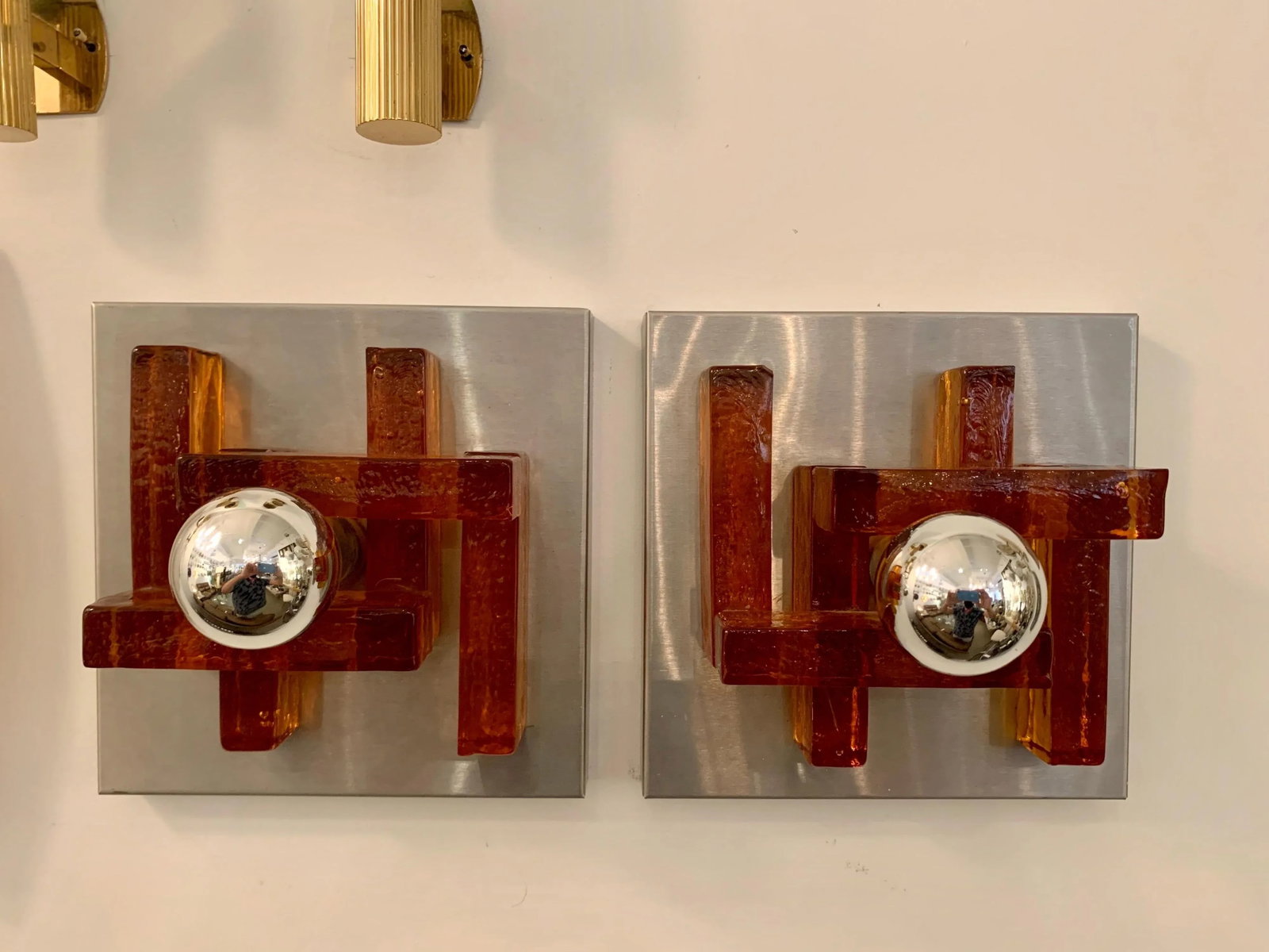 Poliarte Italian Murano Glass 1960s Wall Lights - A Pair - 11