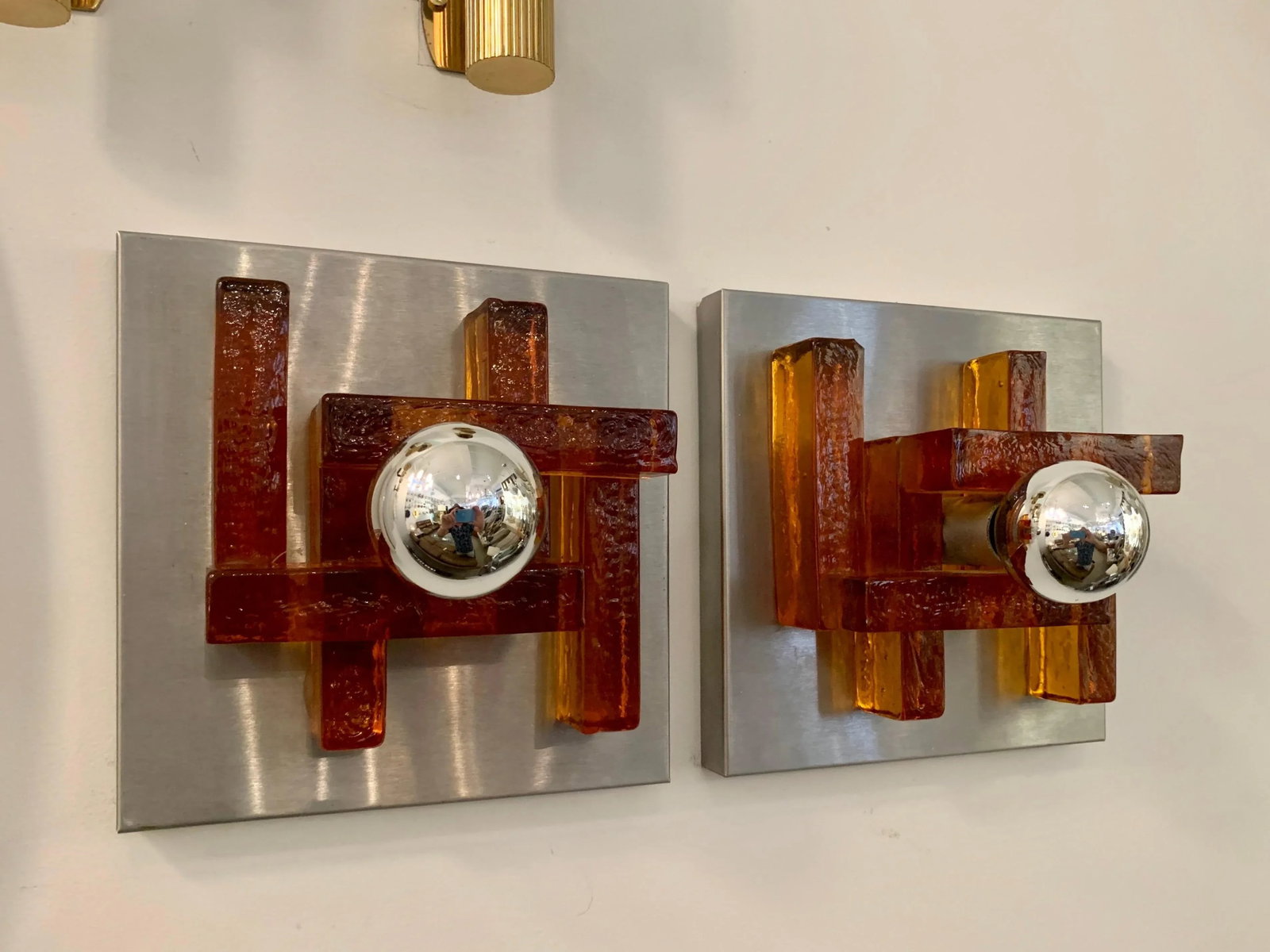 Poliarte Italian Murano Glass 1960s Wall Lights - A Pair - 12
