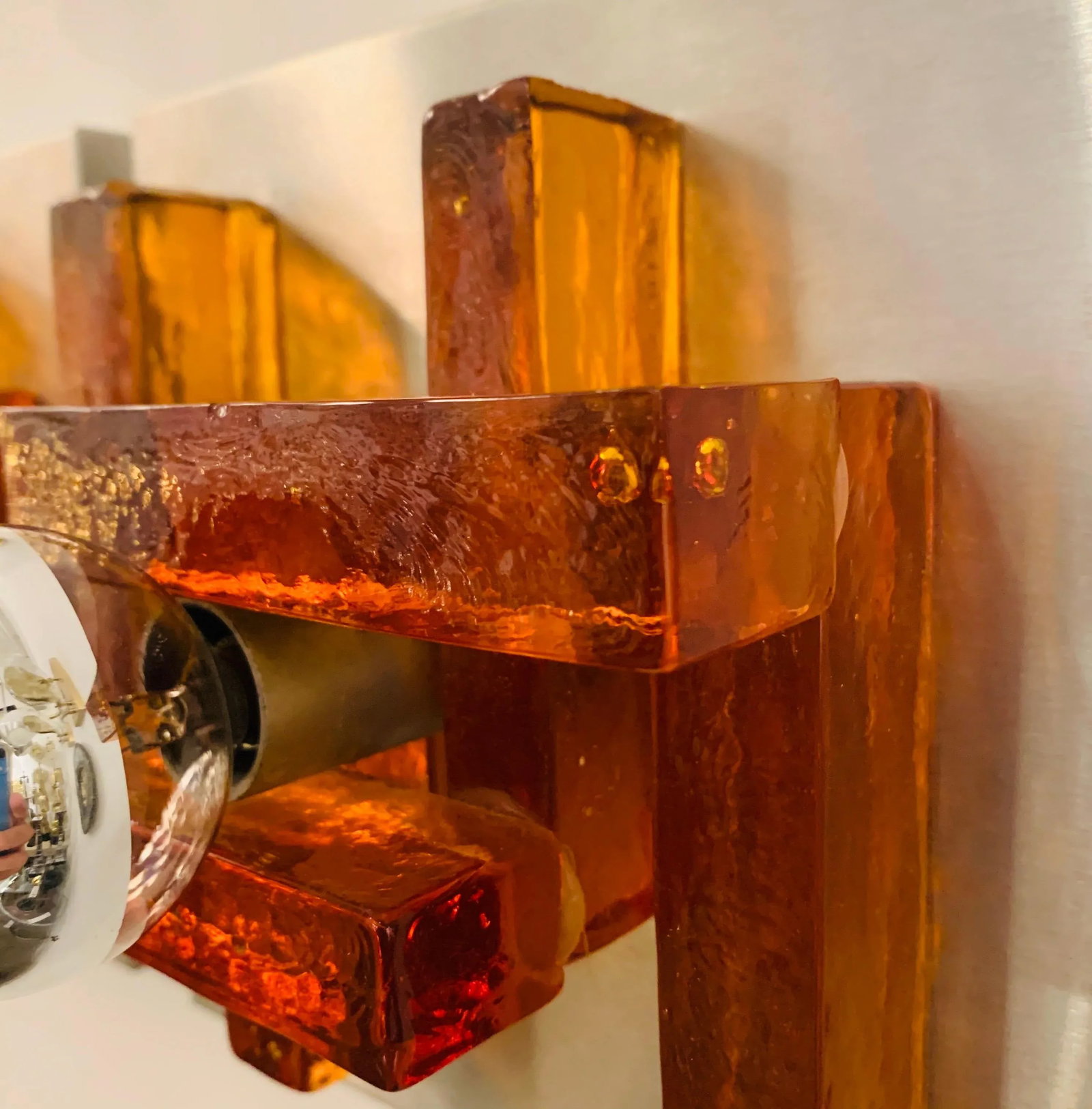 Poliarte Italian Murano Glass 1960s Wall Lights - A Pair - 3