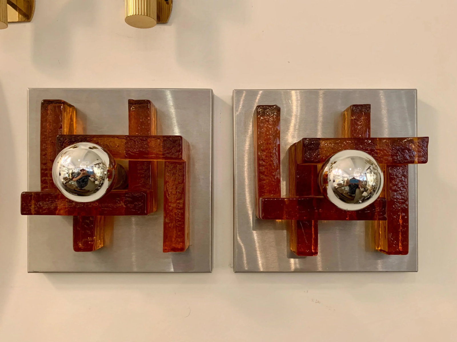 Poliarte Italian Murano Glass 1960s Wall Lights - A Pair - 9