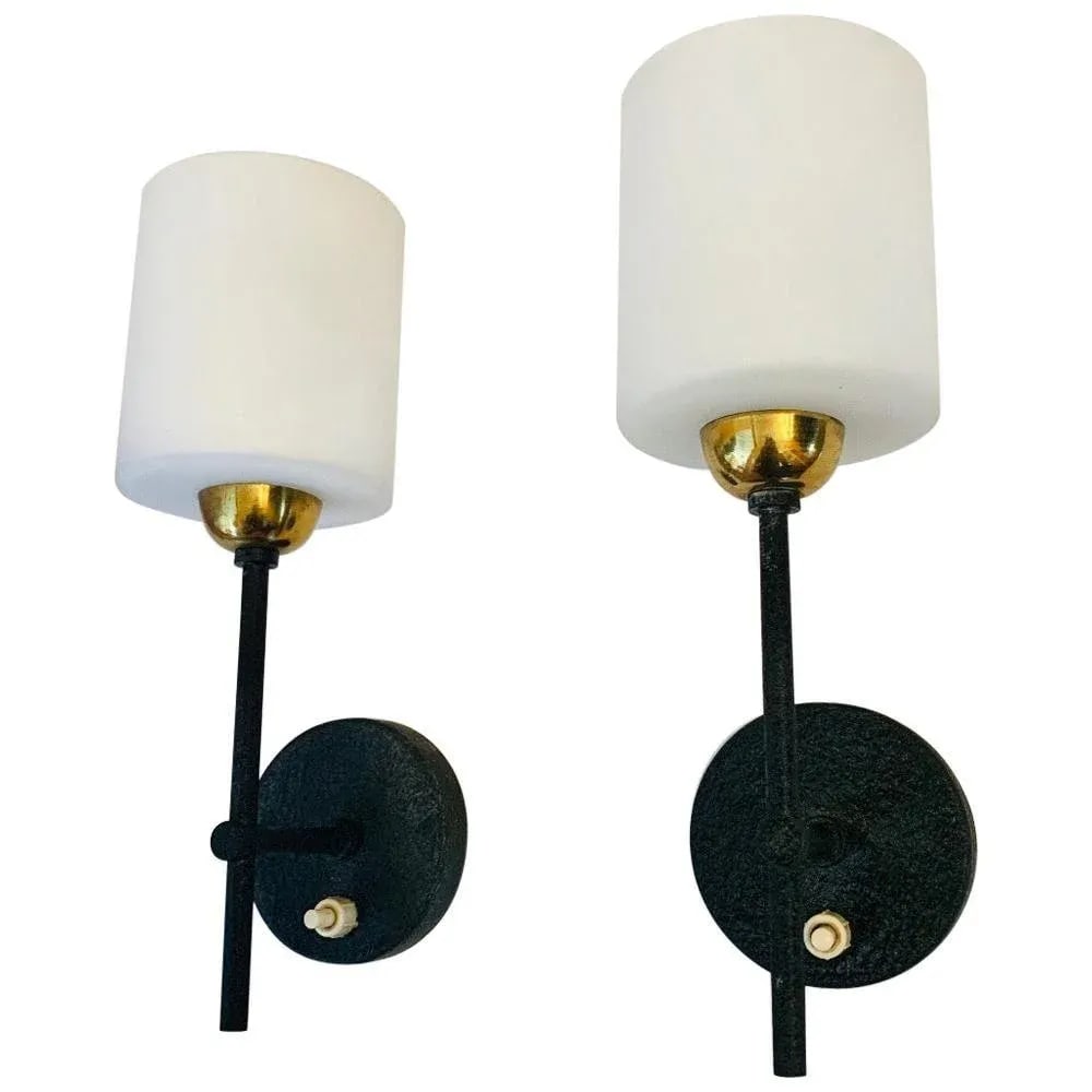 Lunel French 1960s Wall Lights - A Pair - 13