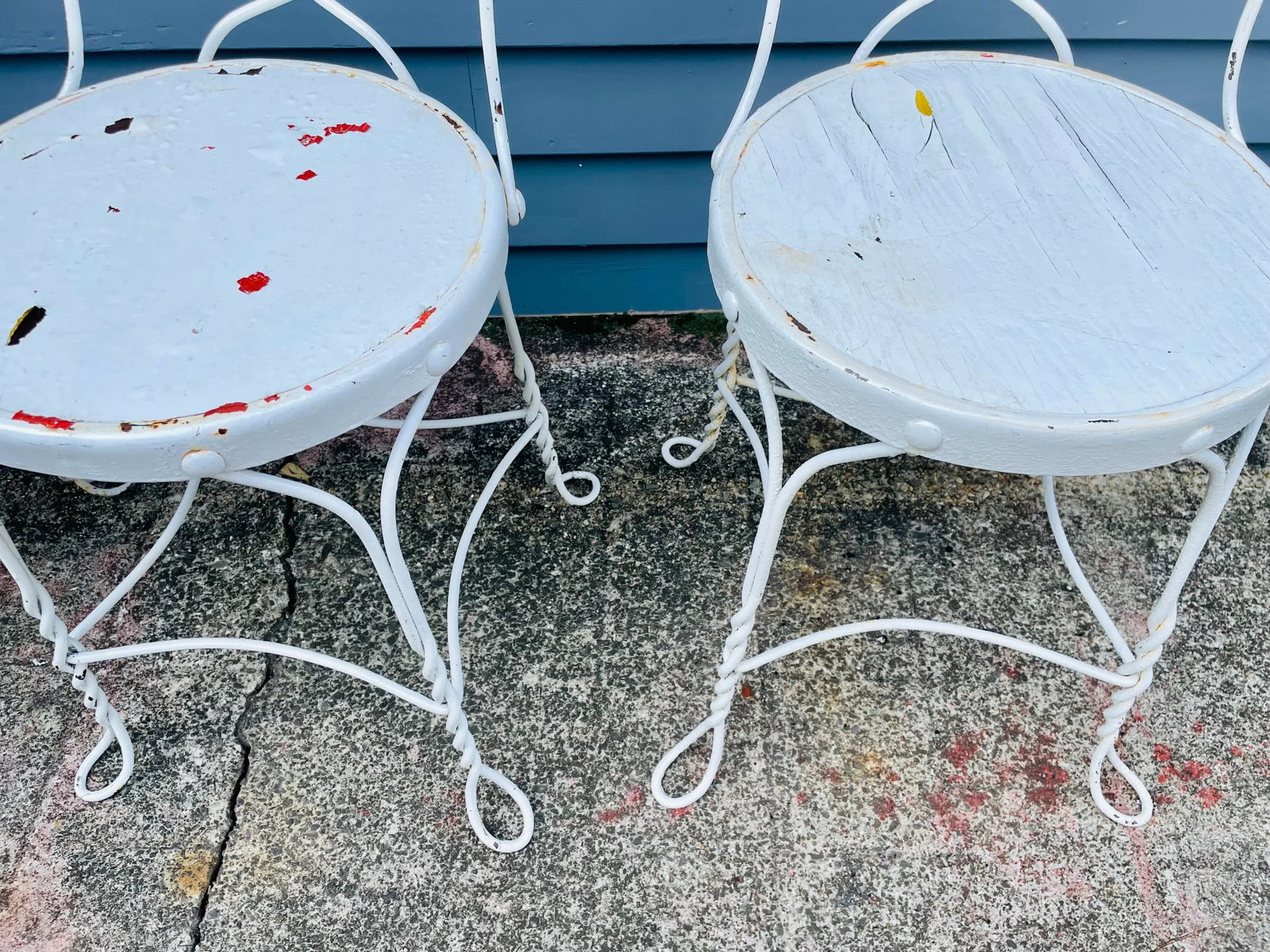 Vintage Wrought Ice Cream Parlor Chairs - Set of 4 - 3