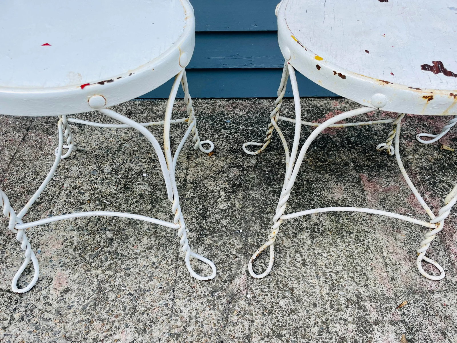 Vintage Wrought Ice Cream Parlor Chairs - Set of 4 - 6