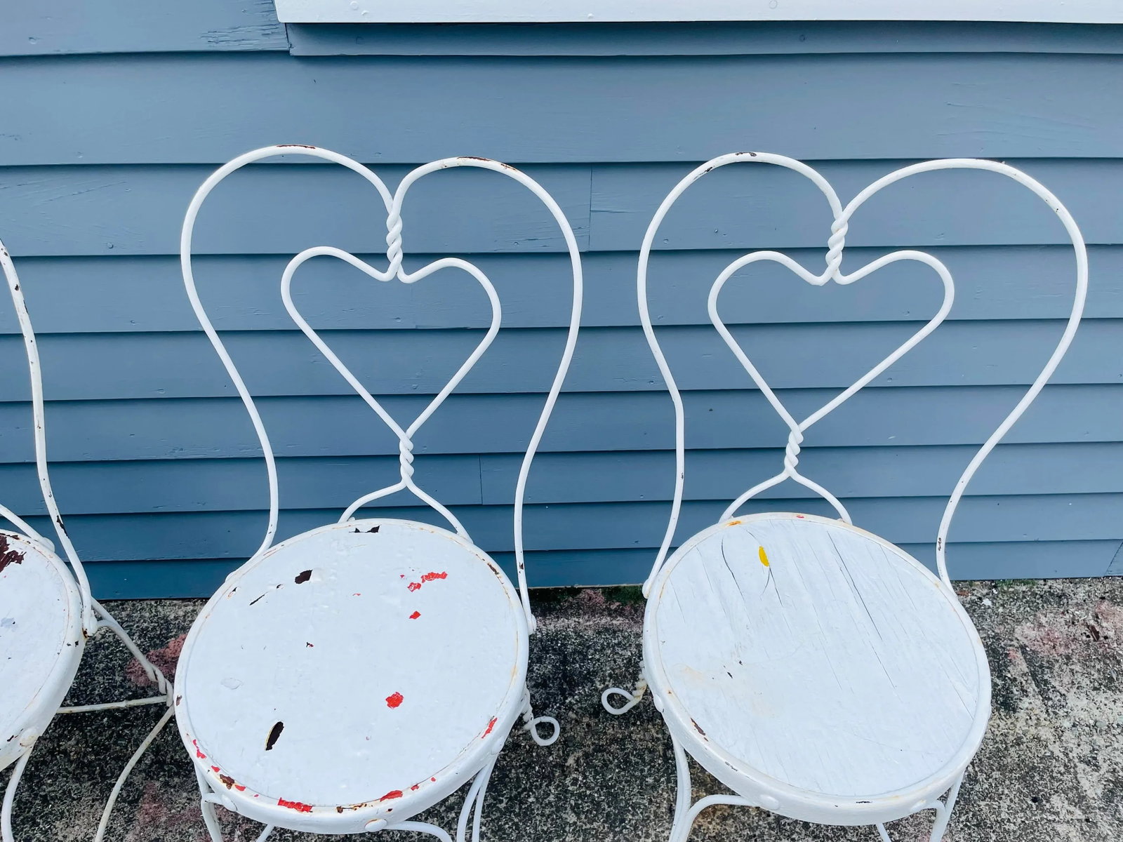 Vintage Wrought Ice Cream Parlor Chairs - Set of 4 - 8