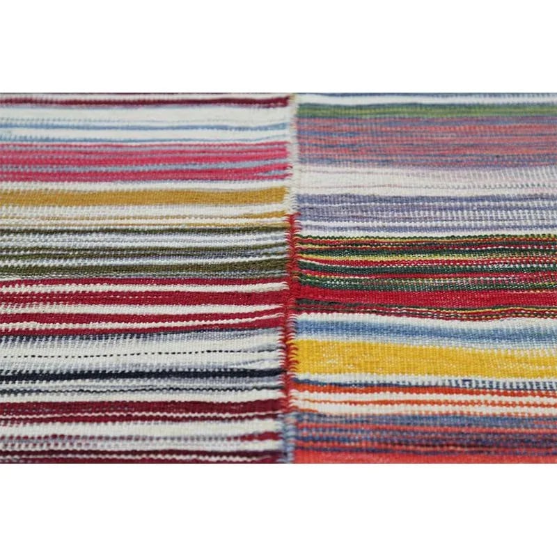 Handwoven Scandinavian Style Persian Kilim Area Rug 7'3'' X 9'5'' - 4
