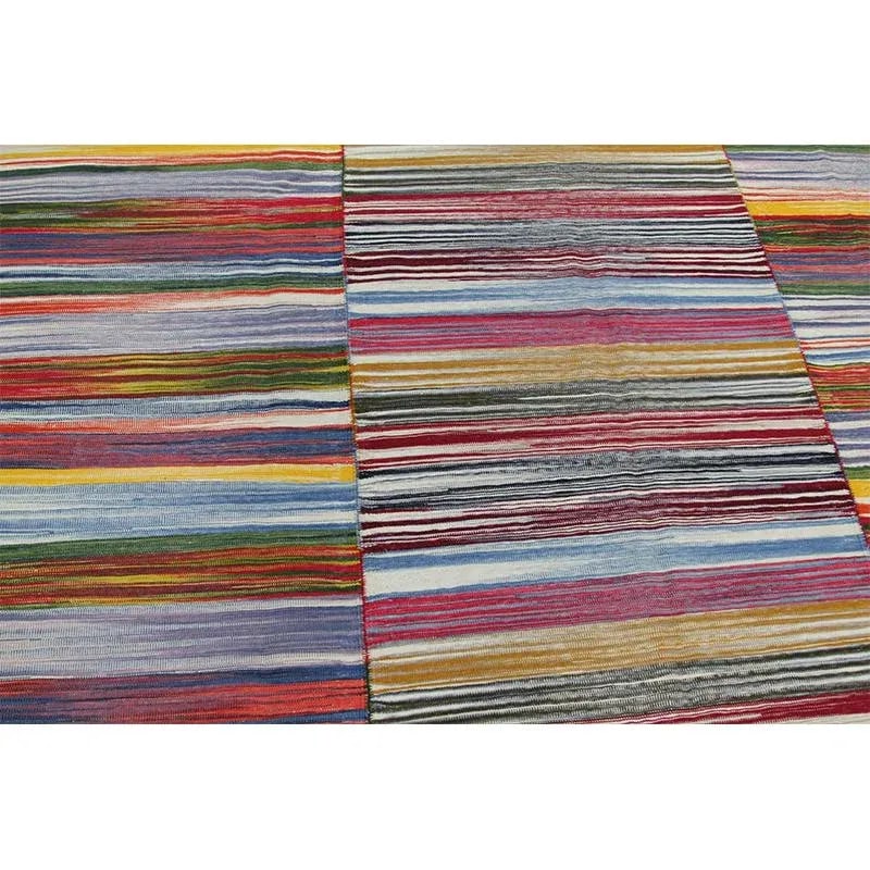 Handwoven Scandinavian Style Persian Kilim Area Rug 7'3'' X 9'5'' - 6