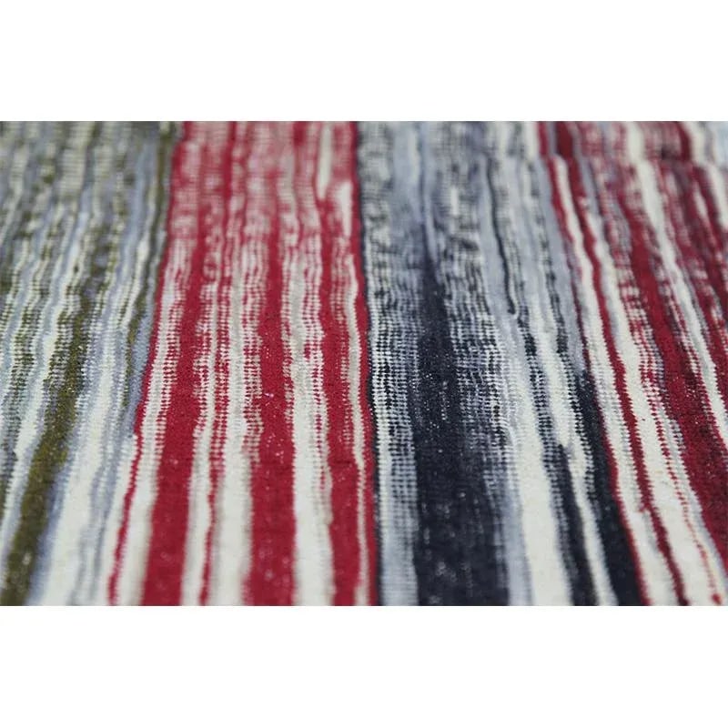 Handwoven Scandinavian Style Persian Kilim Area Rug 7'3'' X 9'5'' - 9