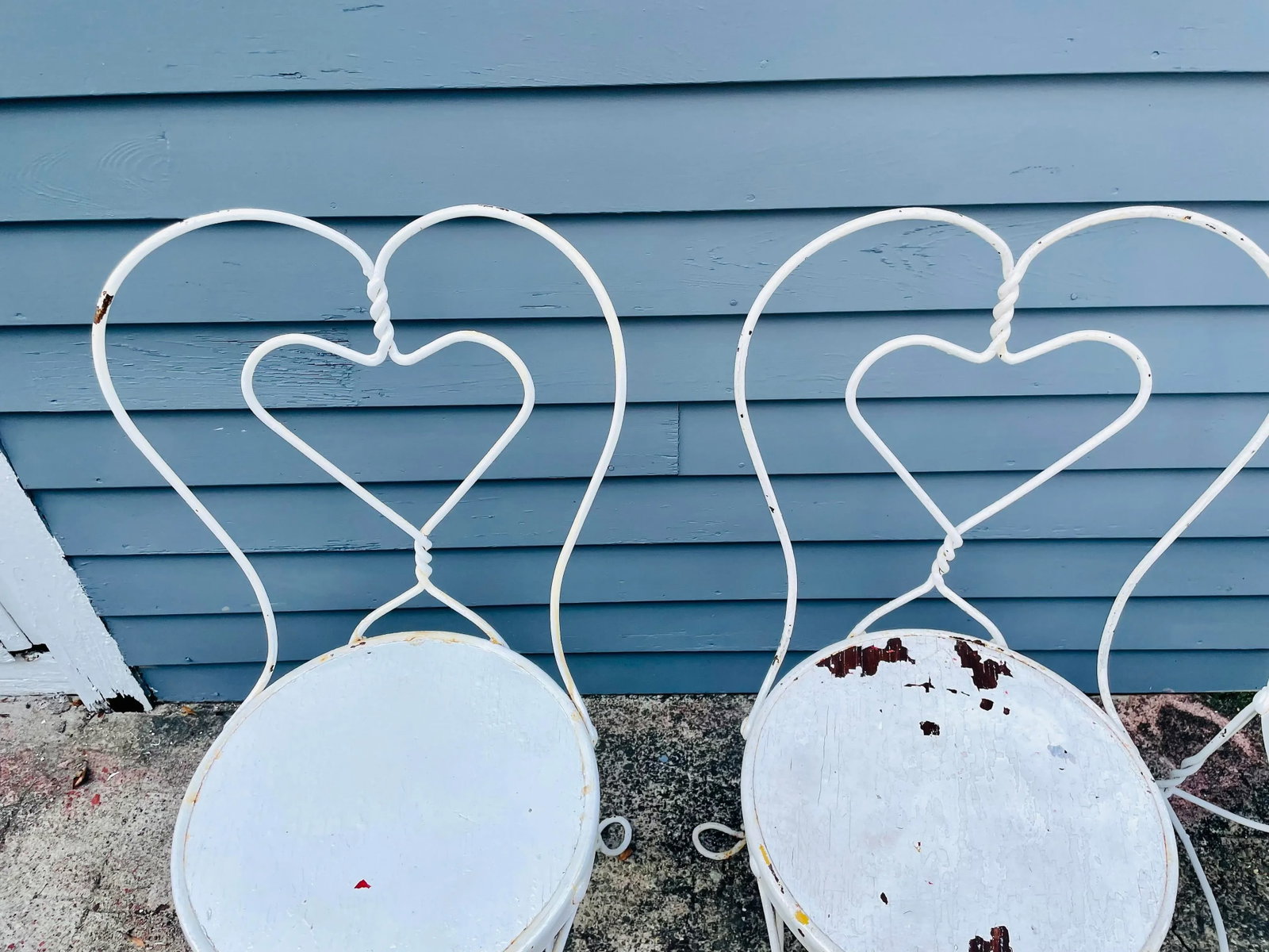 Vintage Twisted Iron 1950's Ice Cream Parlor Chairs a Set of 4 - 9