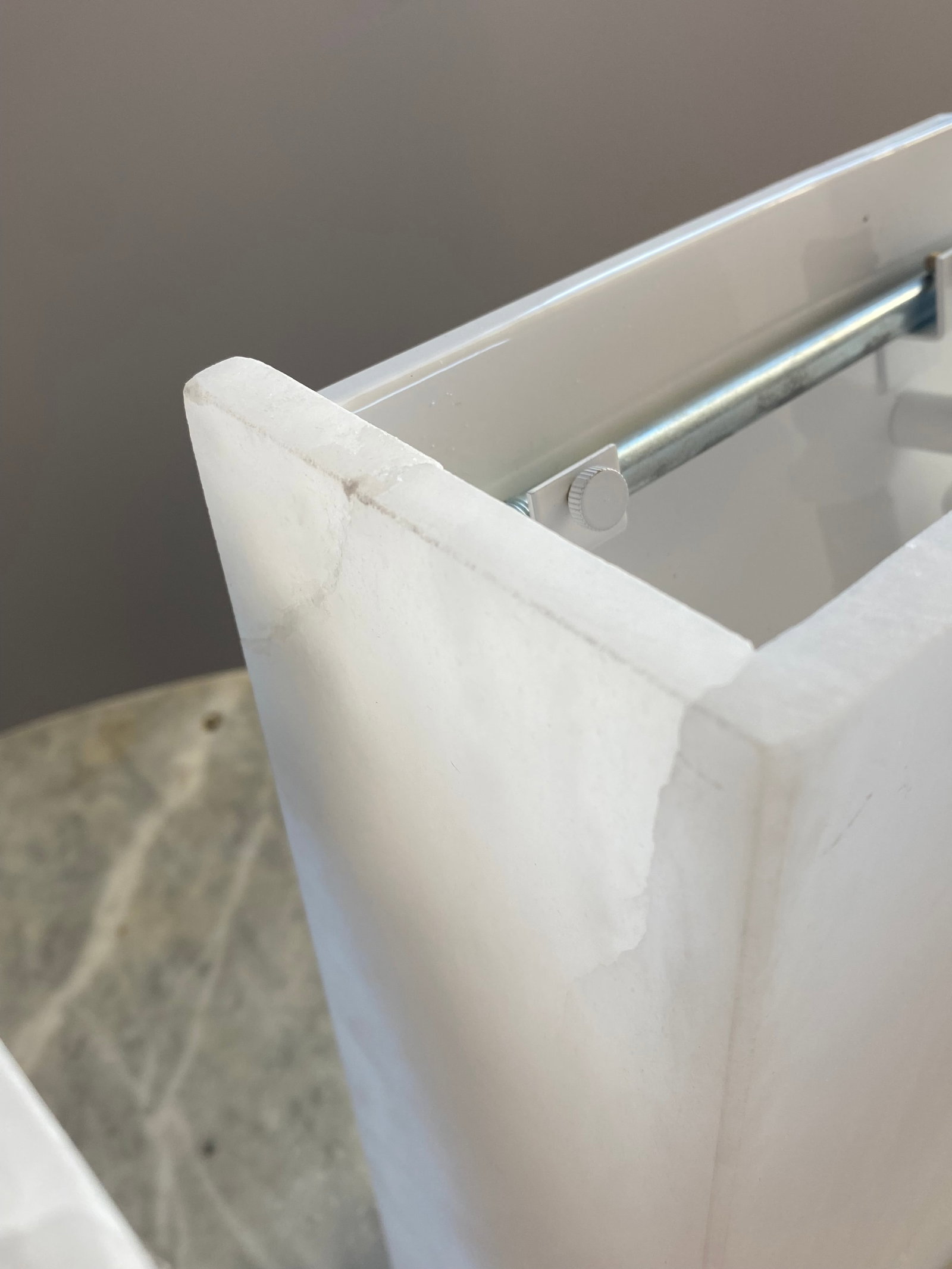 Alabaster Minimalist Sconces, a Pair (Spain), Rectangular Stone - 13