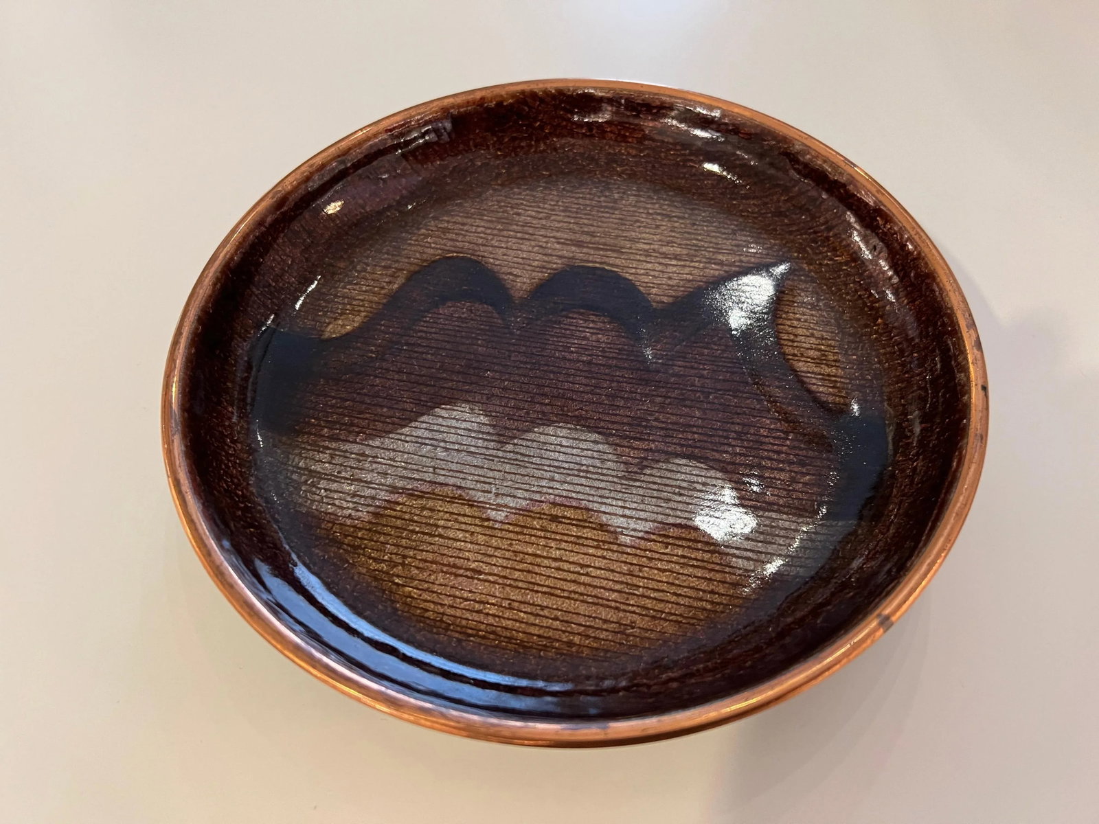 Studio Del Campo Wave Italian Mis Century Enamel Bowl - 12