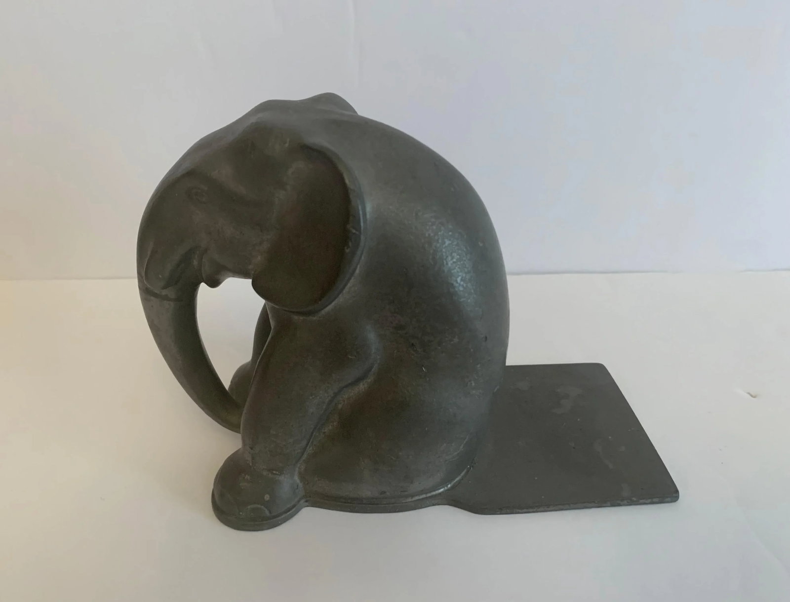 Just Andersen 1930s Danish Pewter Elaphant Book End - 11