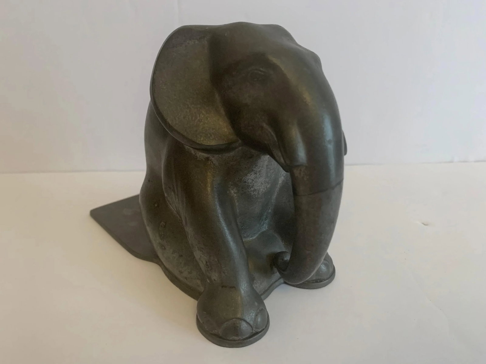 Just Andersen 1930s Danish Pewter Elaphant Book End - 12