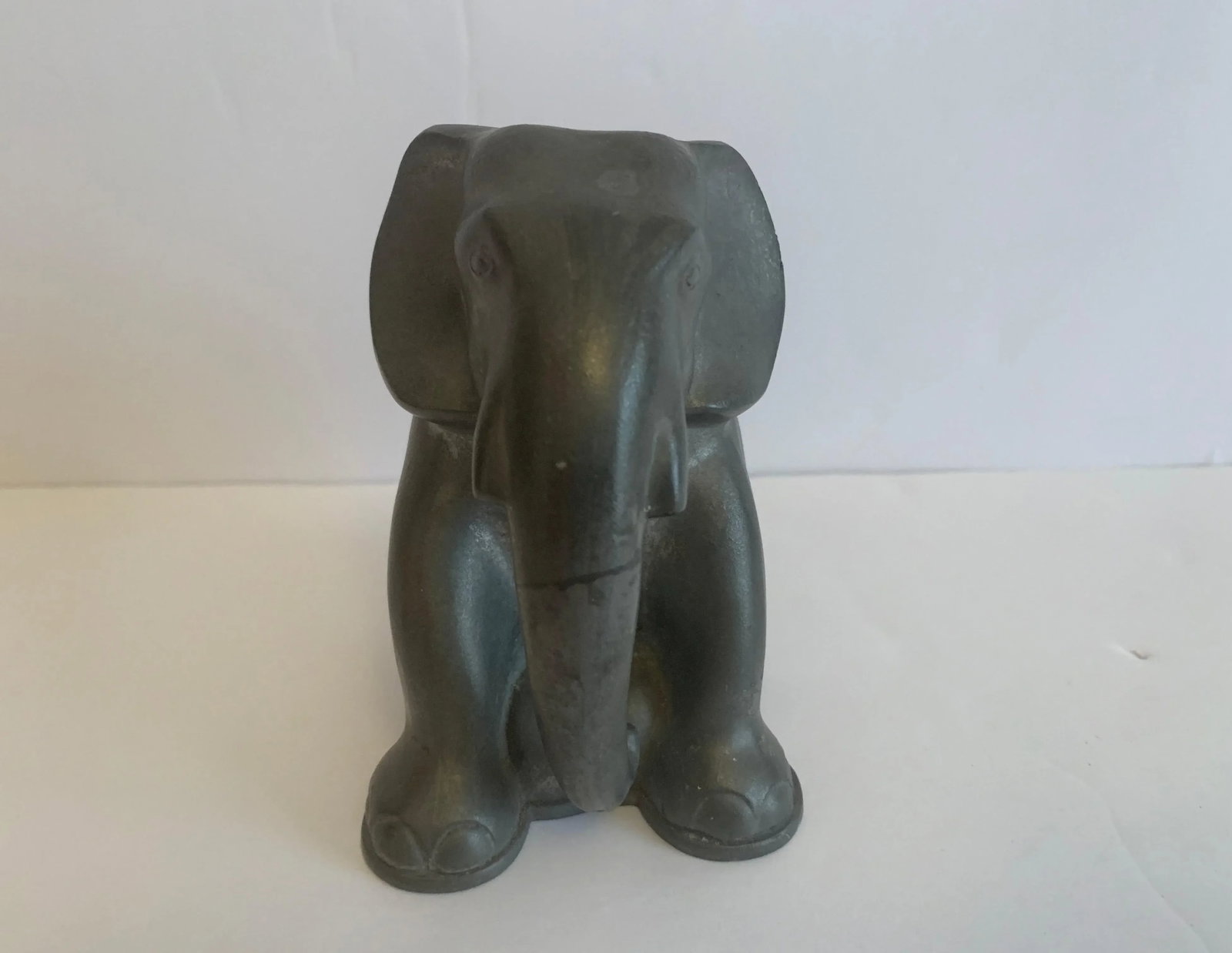 Just Andersen 1930s Danish Pewter Elaphant Book End - 2