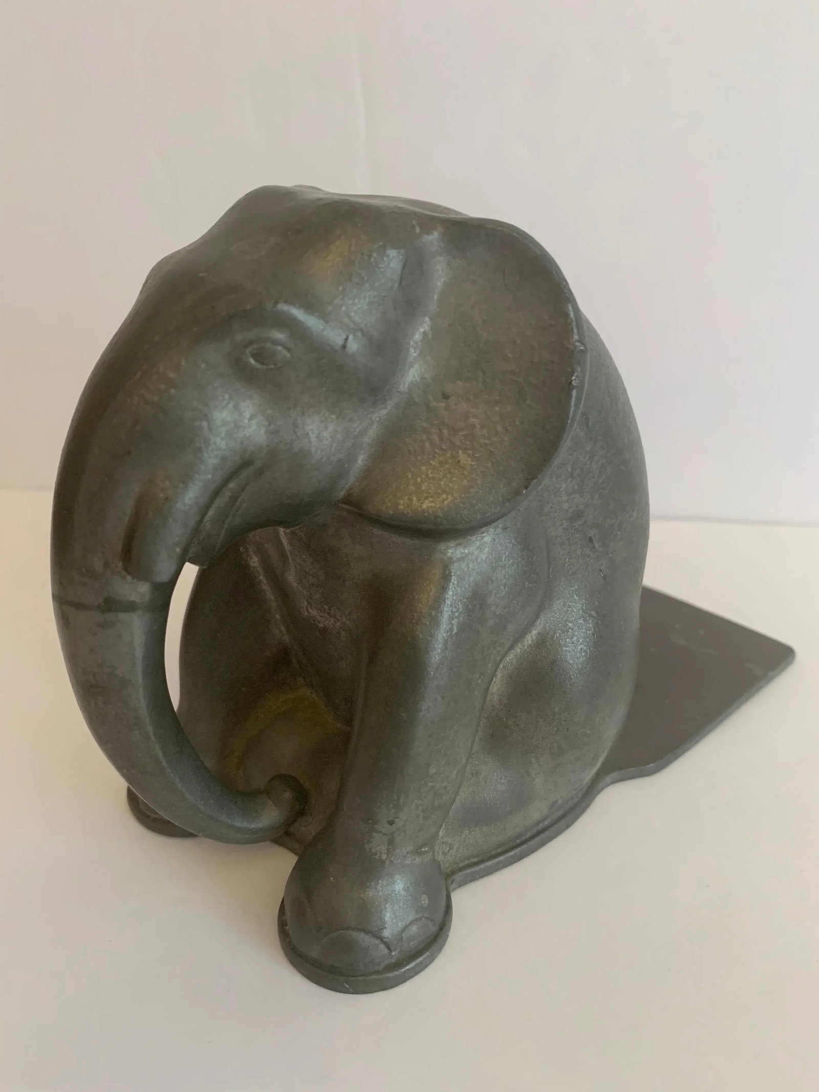 Just Andersen 1930s Danish Pewter Elaphant Book End - 7