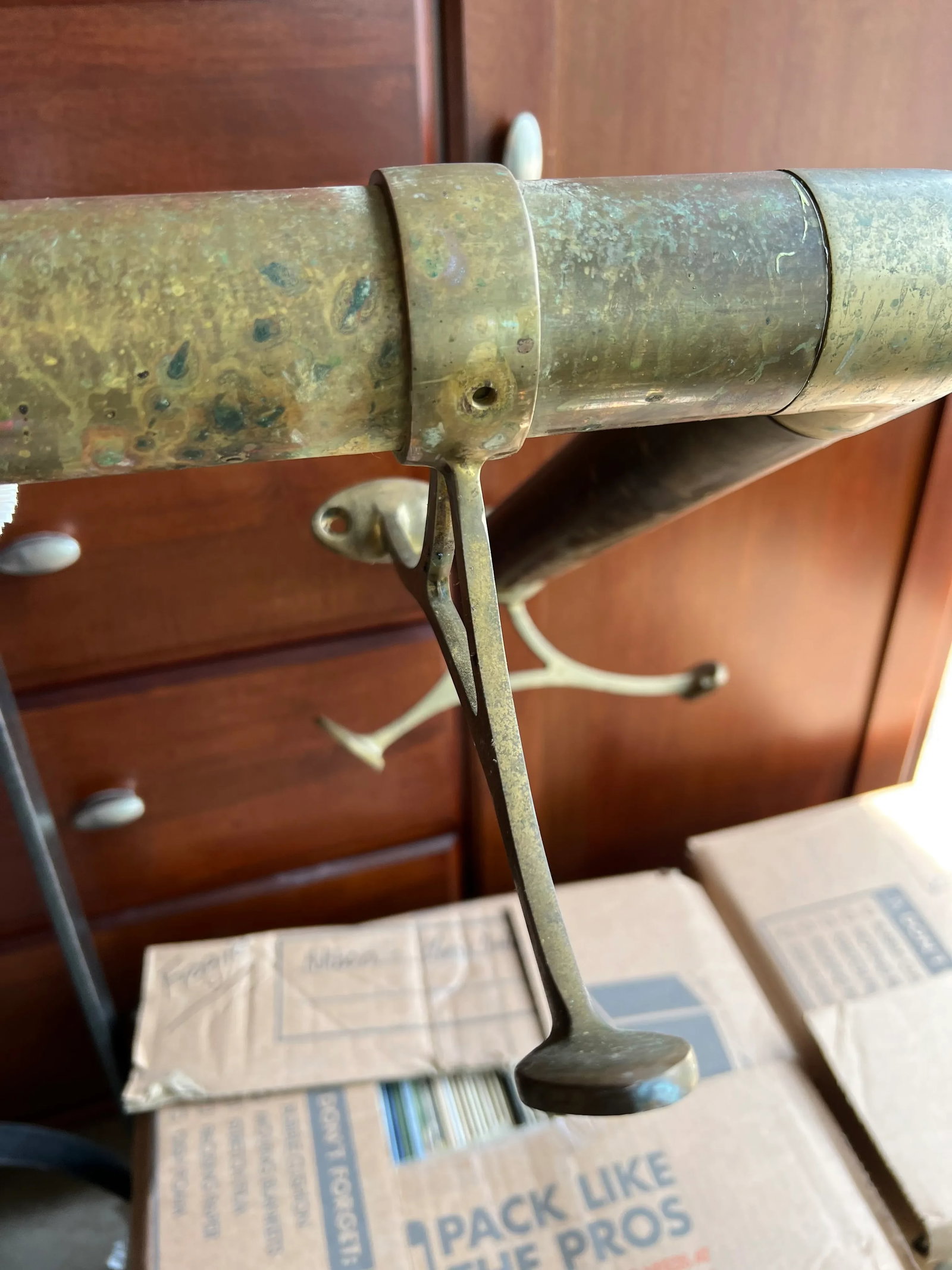 Vintage Brass Foot Rail - 10
