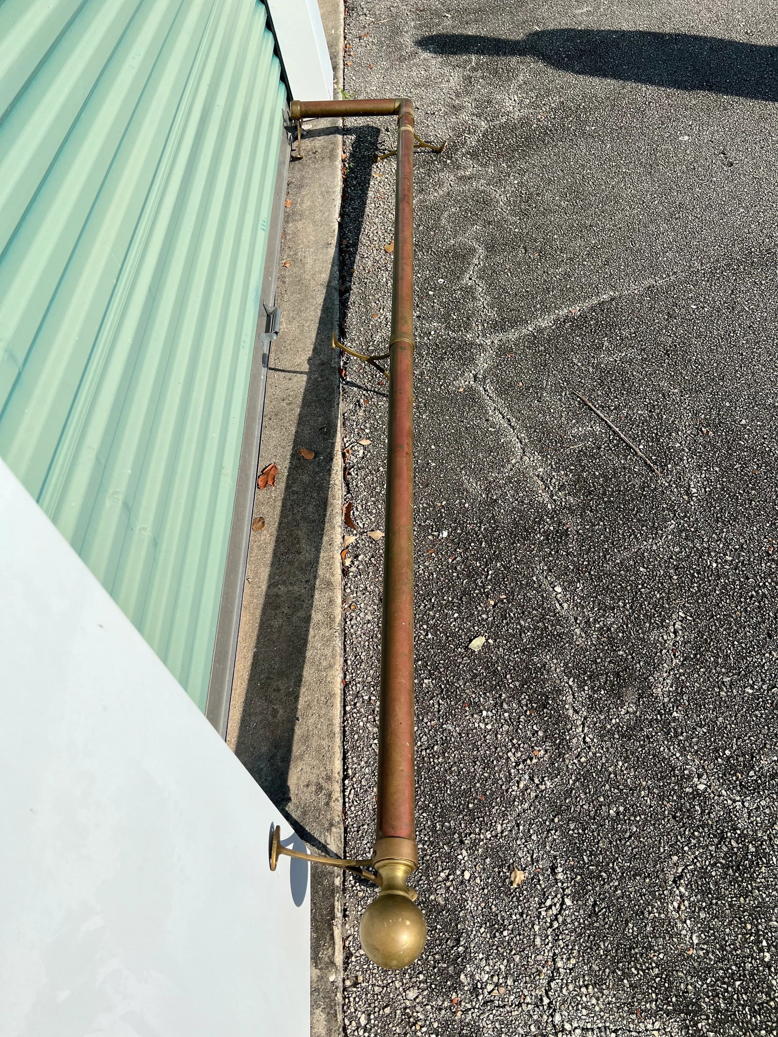 Vintage Brass Foot Rail - 2