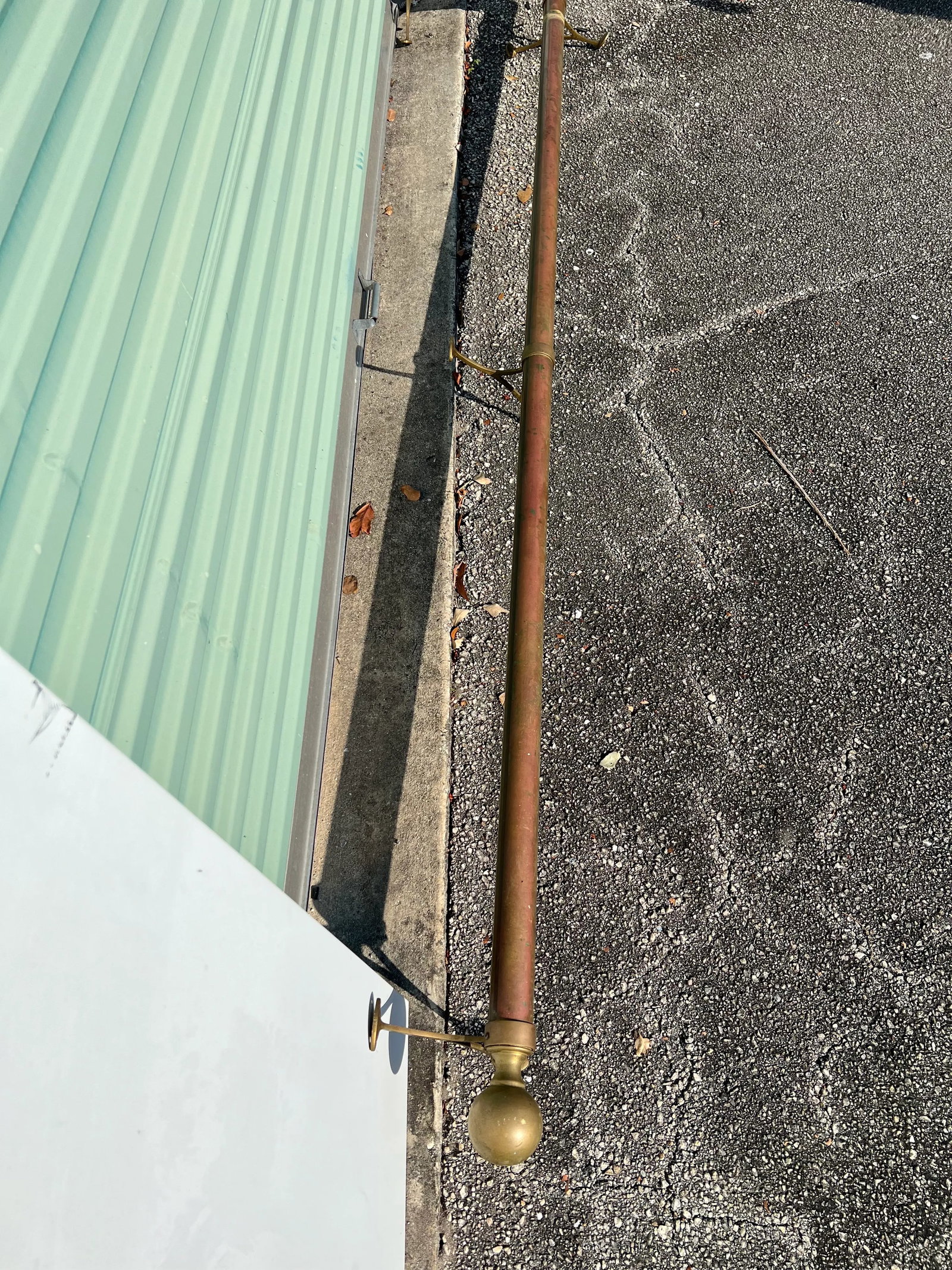 Vintage Brass Foot Rail - 3