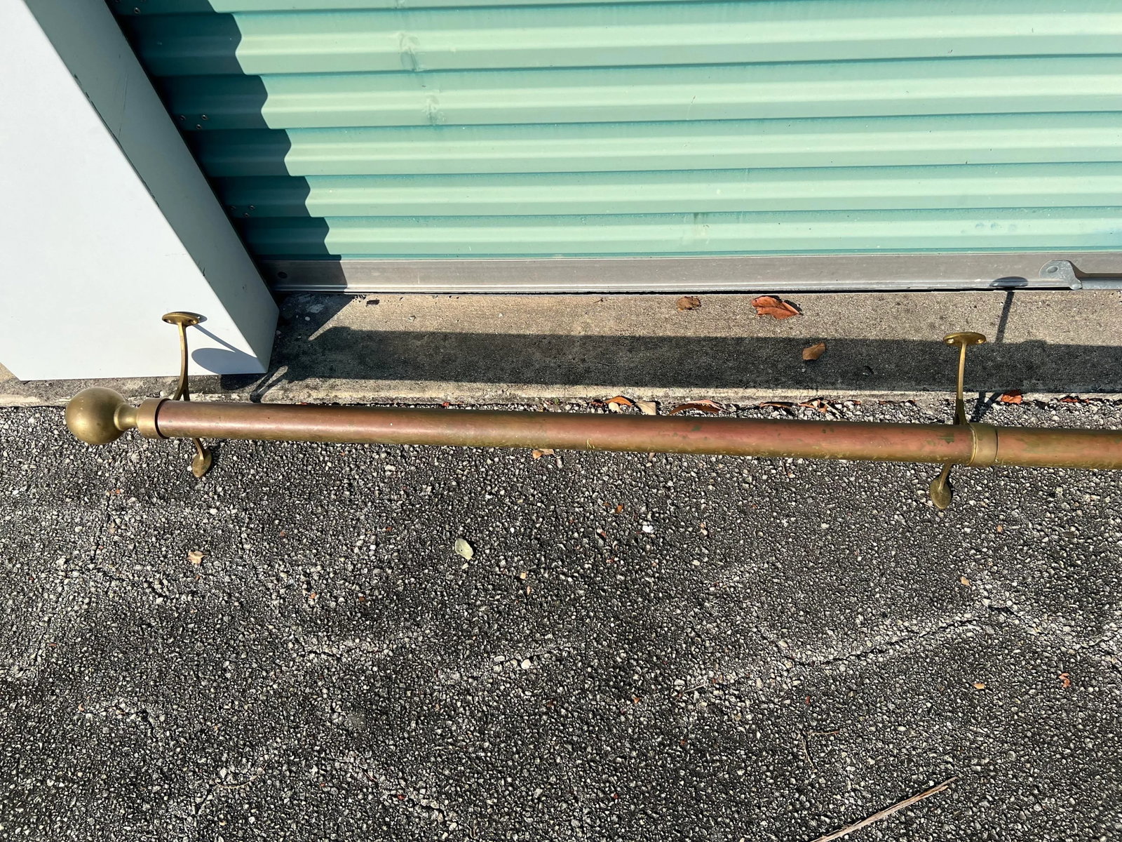 Vintage Brass Foot Rail - 4