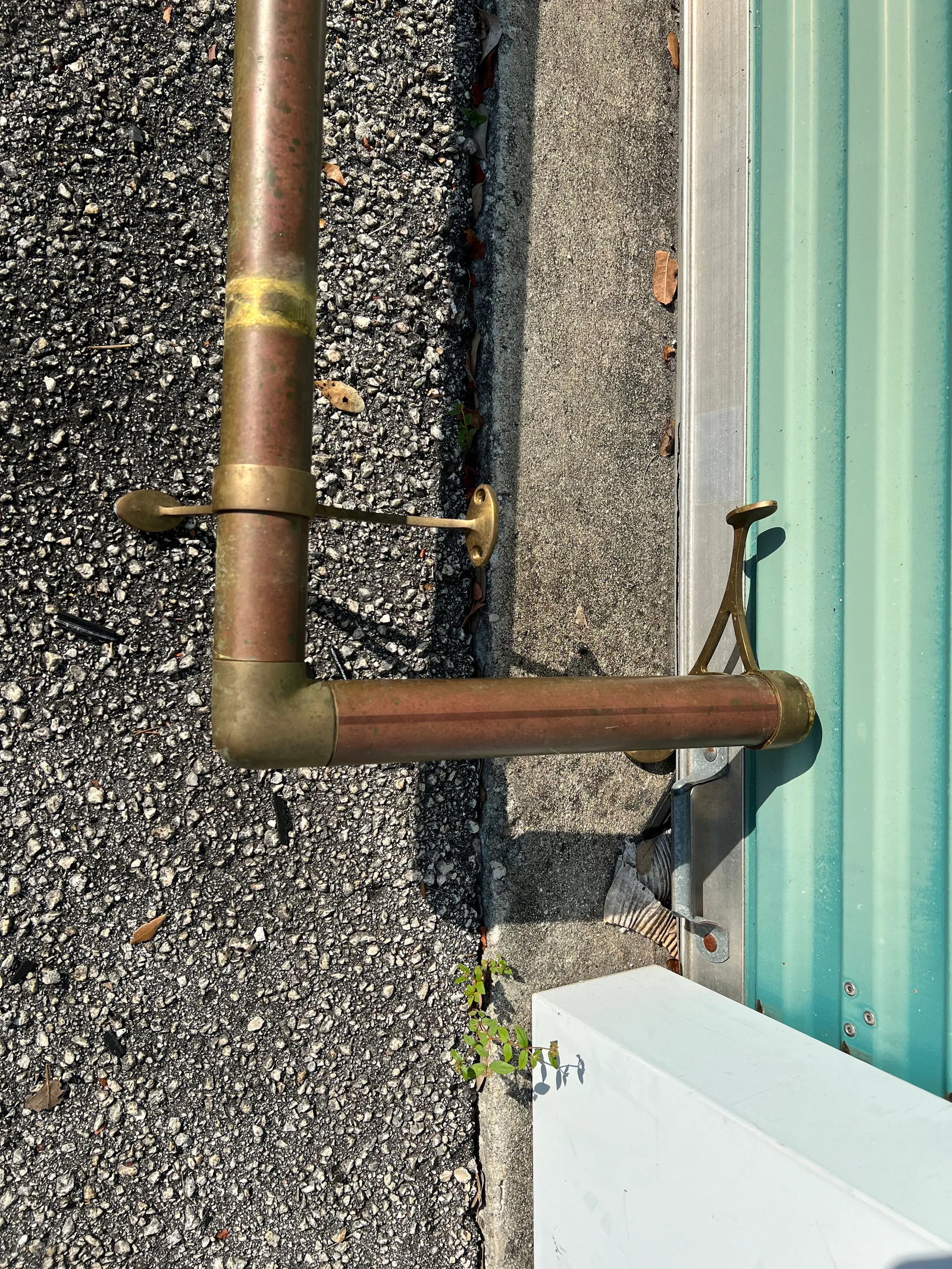 Vintage Brass Foot Rail - 6