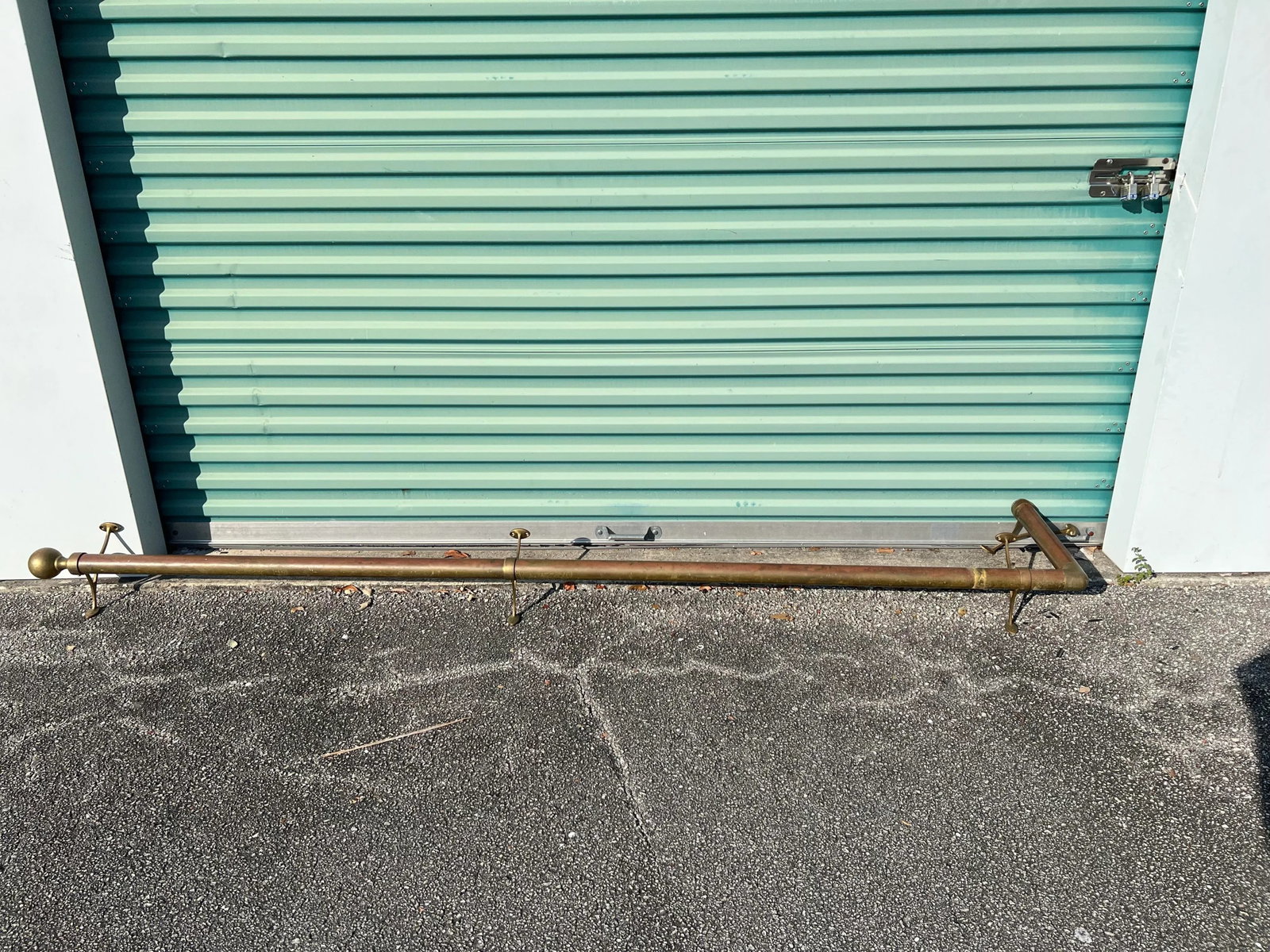 Vintage Brass Foot Rail - 7