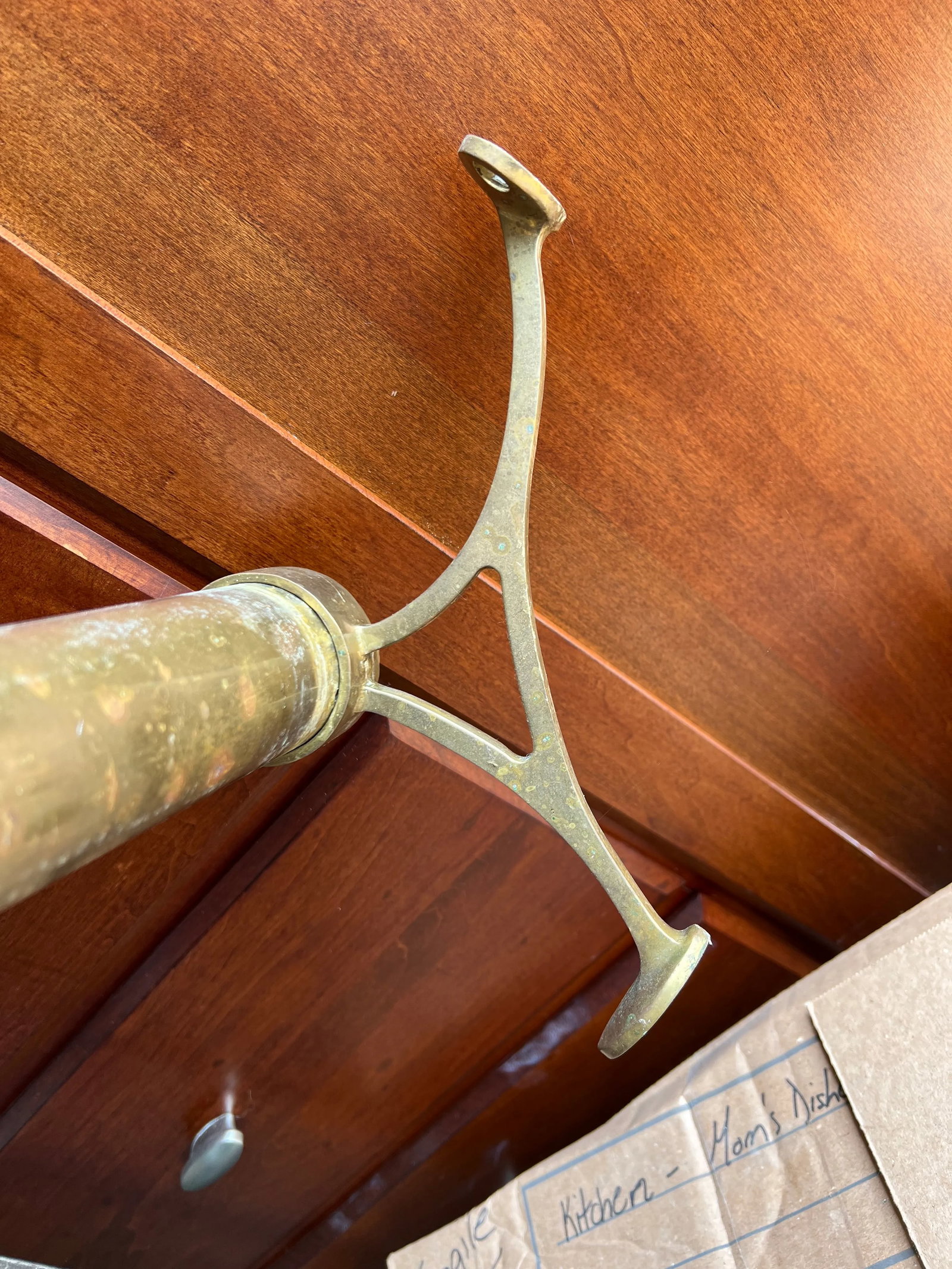 Vintage Brass Foot Rail - 8