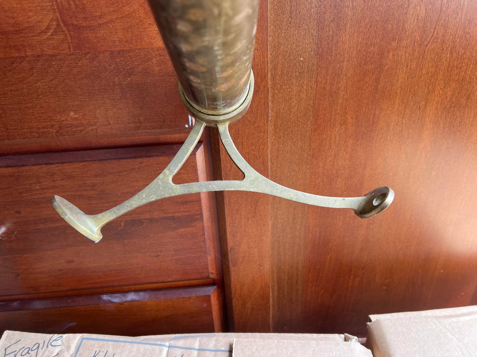 Vintage Brass Foot Rail - 9