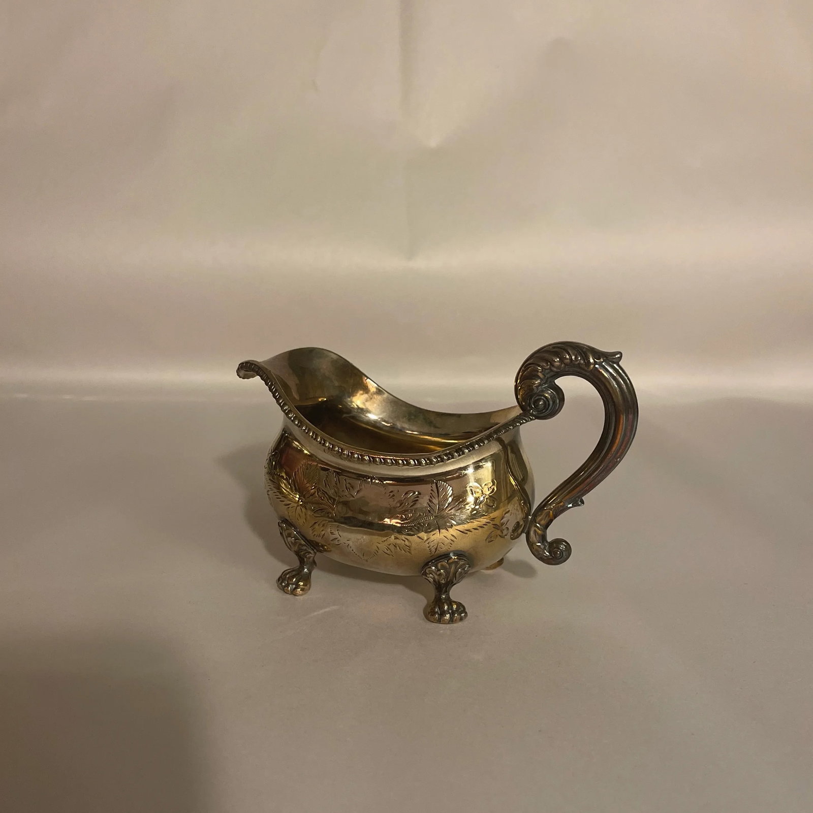 Antique English Sheffield Plate Sugar & Creamer Set- 2 Pieces - 4