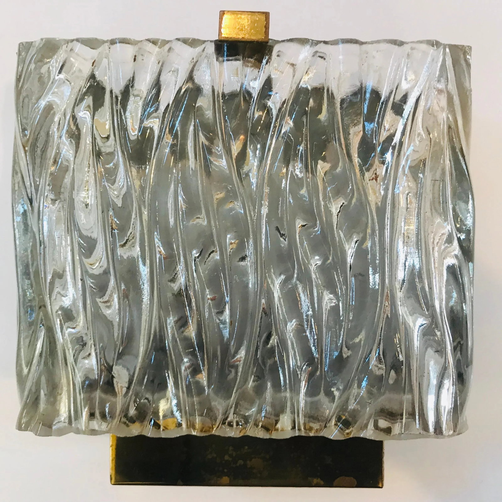 Maison Arlus French 1960s Glass Wall Light - 10