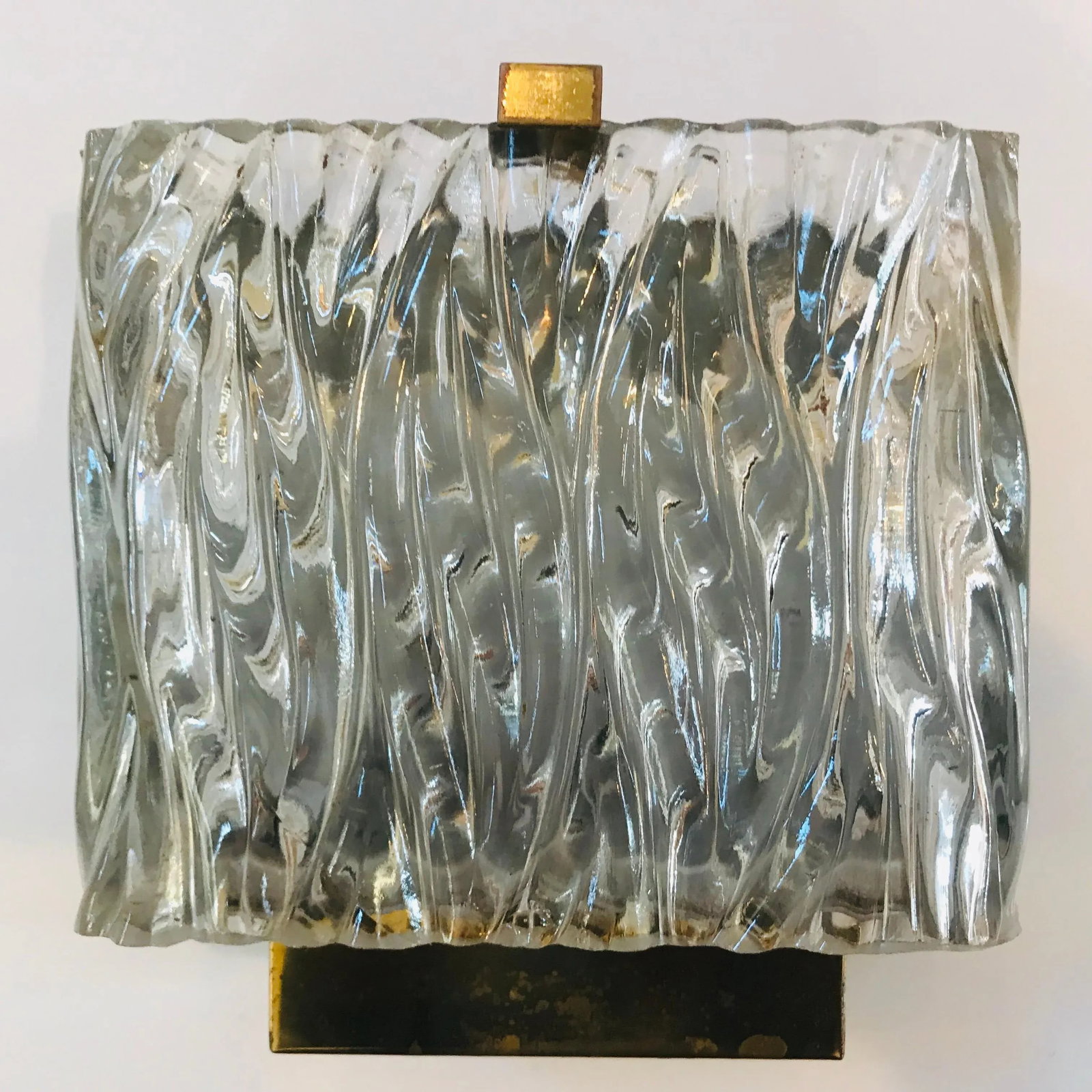 Maison Arlus French 1960s Glass Wall Light - 2