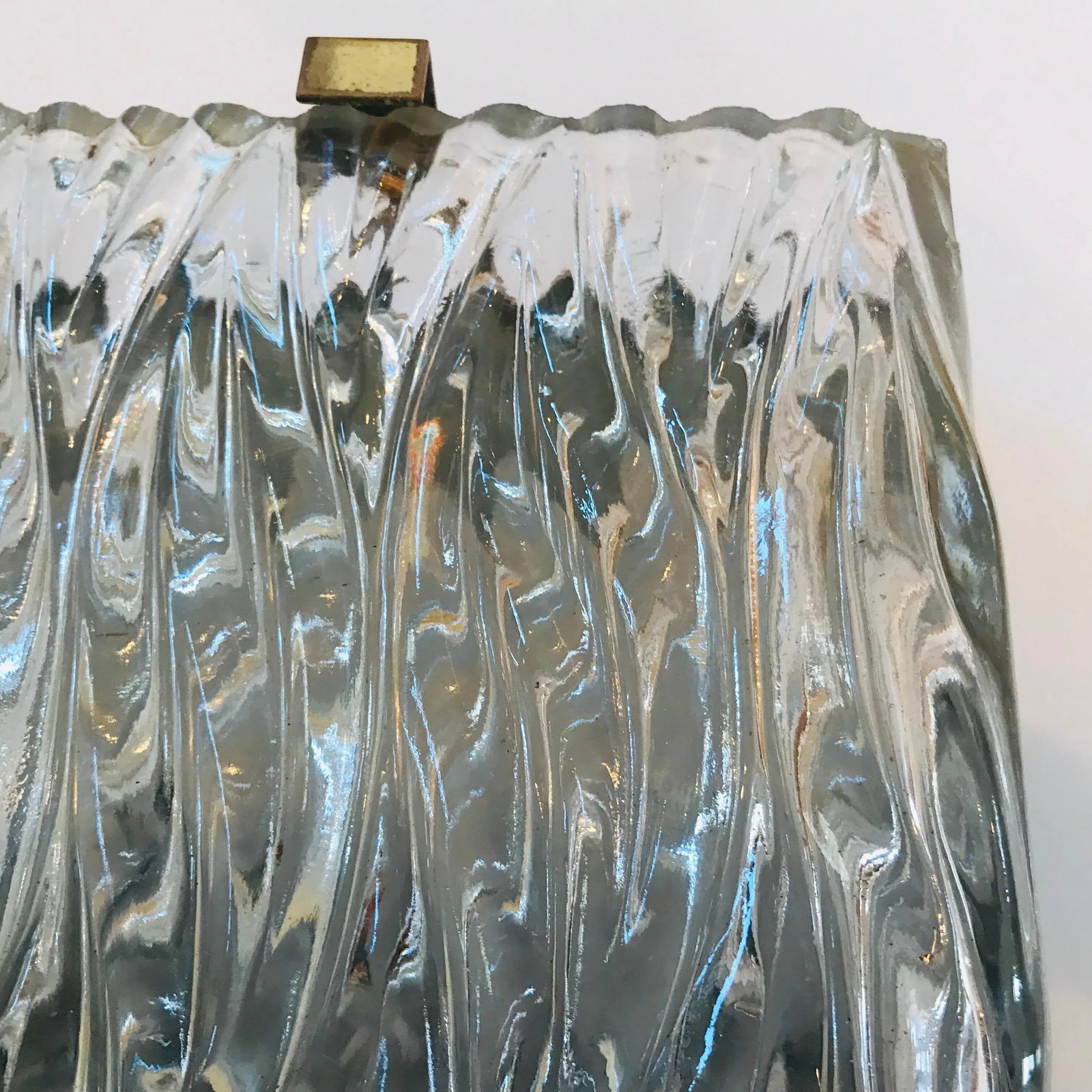 Maison Arlus French 1960s Glass Wall Light - 7
