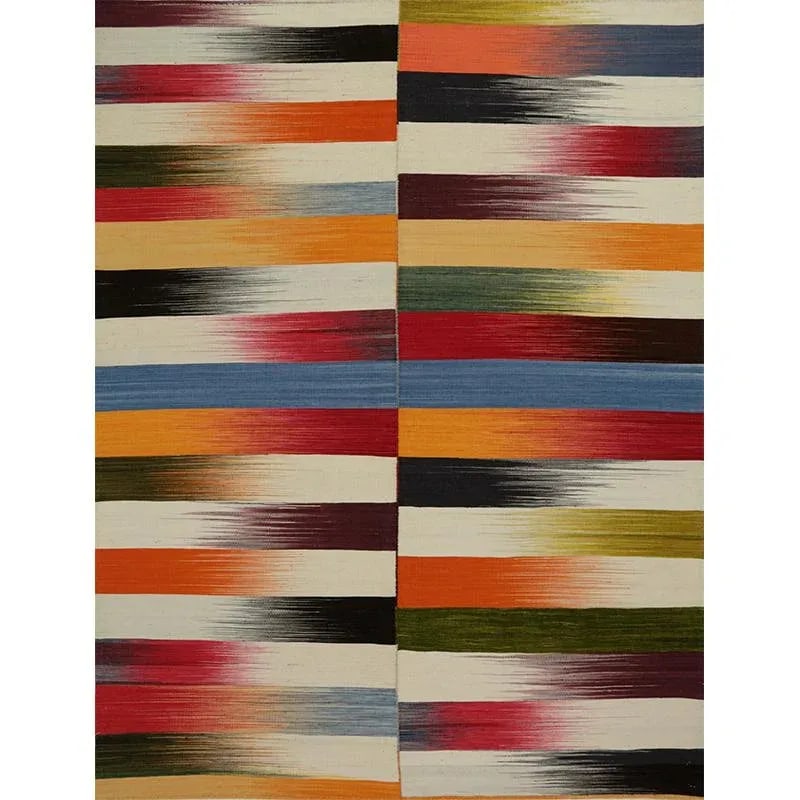 Handwoven Scandinavian Style Persian Kilim Area Rug 5'0'' X 6'5'' - 10