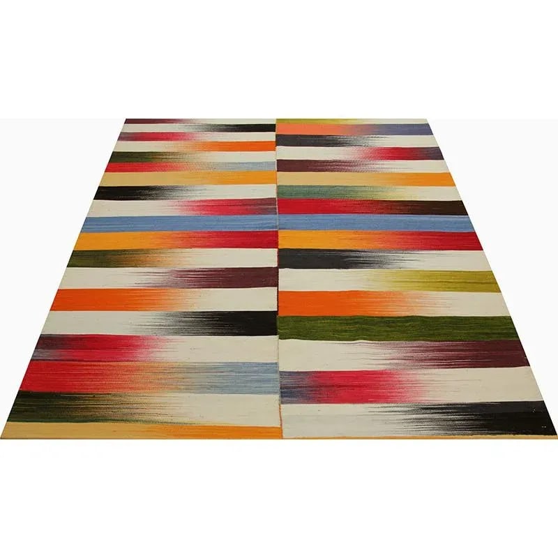 Handwoven Scandinavian Style Persian Kilim Area Rug 5'0'' X 6'5'' - 2
