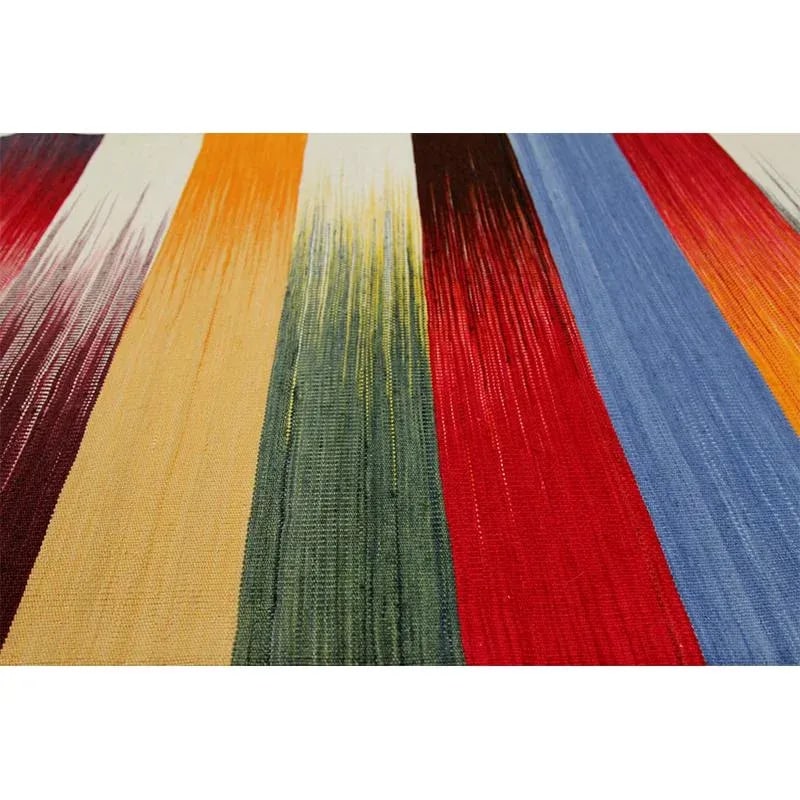 Handwoven Scandinavian Style Persian Kilim Area Rug 5'0'' X 6'5'' - 4