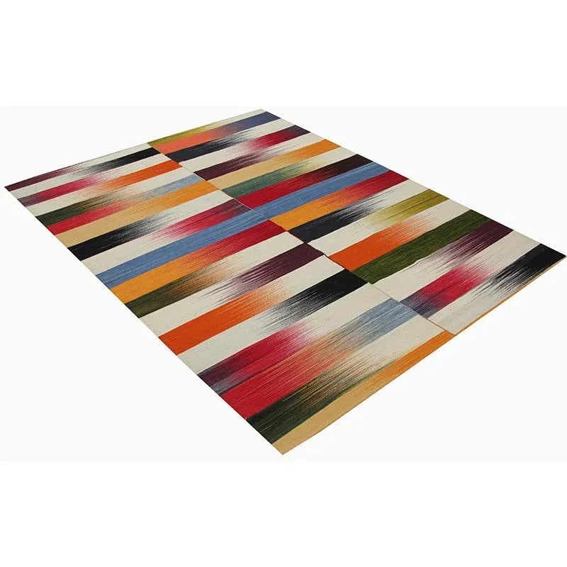 Handwoven Scandinavian Style Persian Kilim Area Rug 5'0'' X 6'5'' - 8