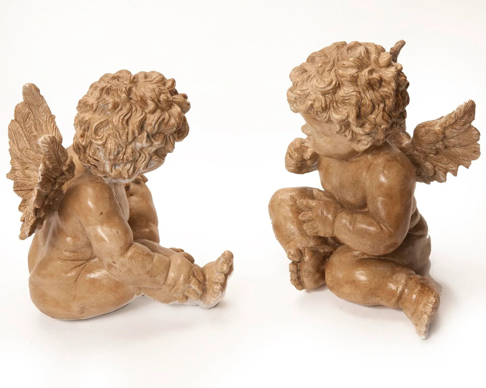 1980s Cast Renaissance Angels - a Pair - 2